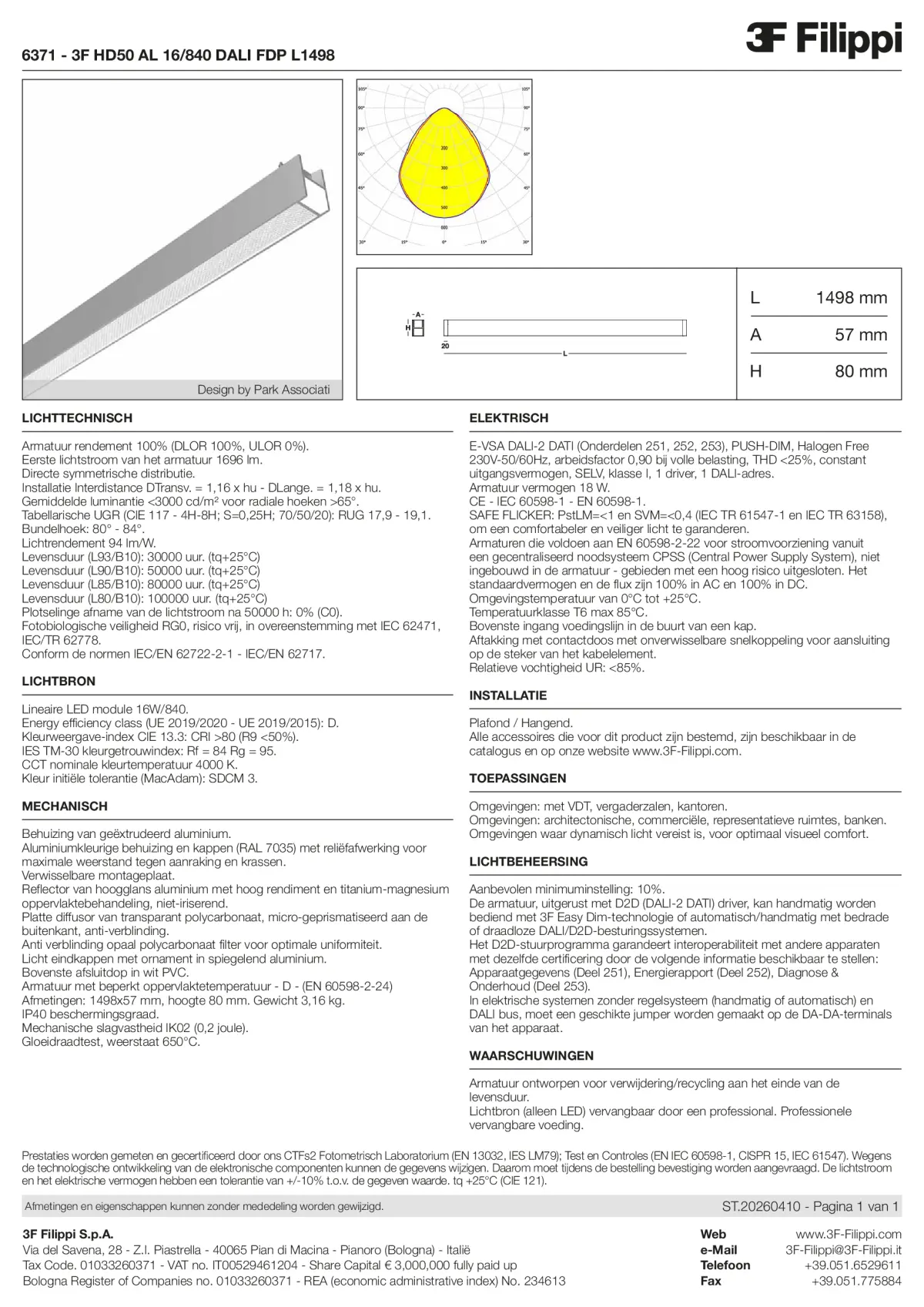 6371 - 3F HD50 AL 16-840 DALI FDP L1498 - Datasheet - nl