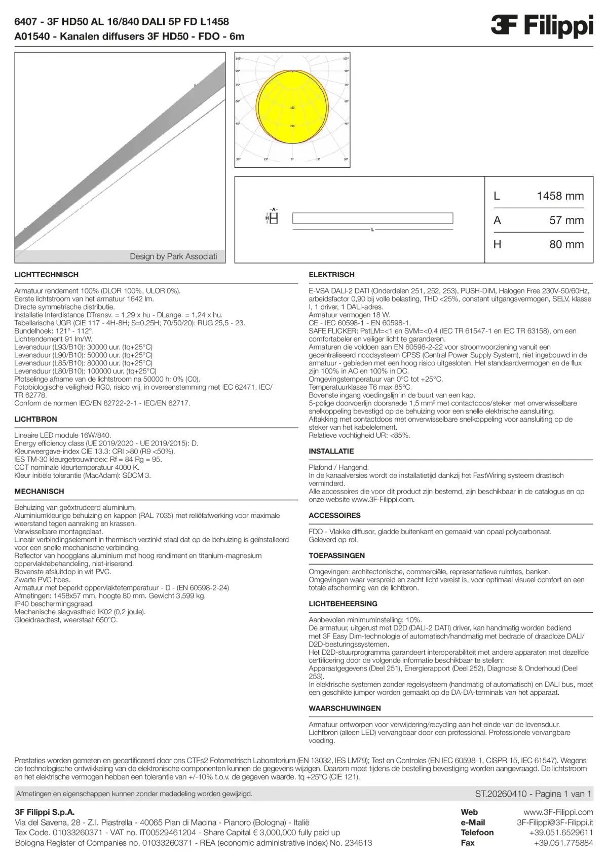 6407+A01540 - 3F HD50 AL 16-840 DALI 5P FD L1458 + FDO - Datasheet - nl