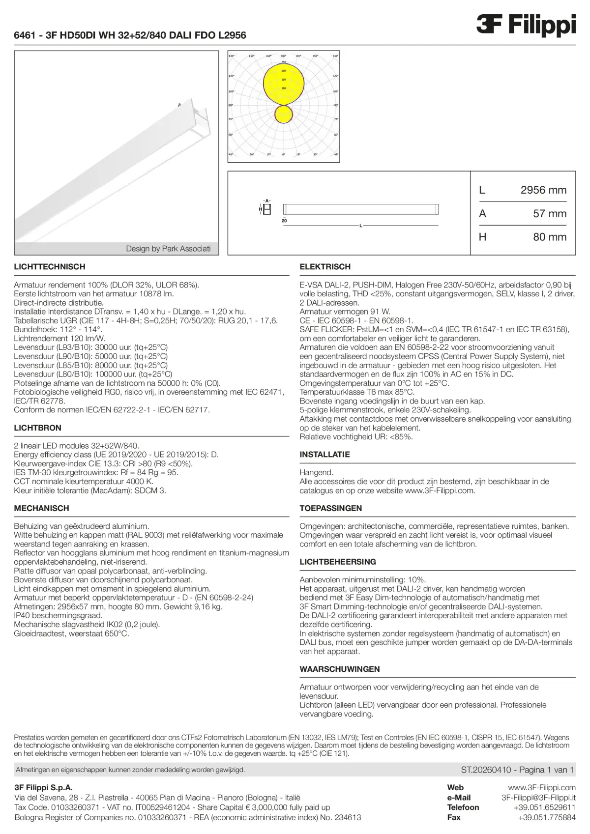 6461 - 3F HD50DI WH 32+52-840 DALI FDO L2956 - Datasheet - nl