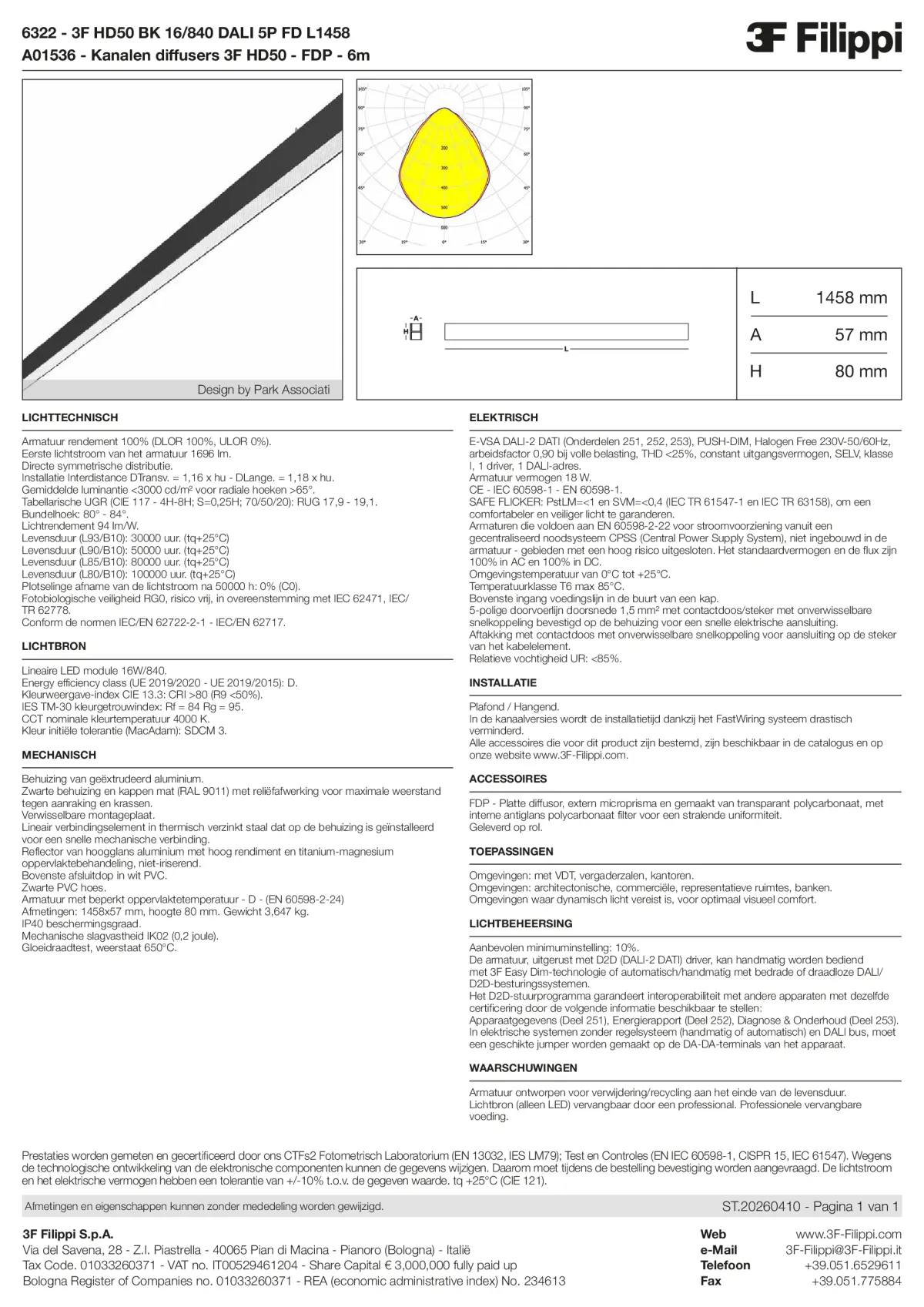 6322+A01536 - 3F HD50 BK 16-840 DALI 5P FD L1458 + FDP - Datasheet - nl