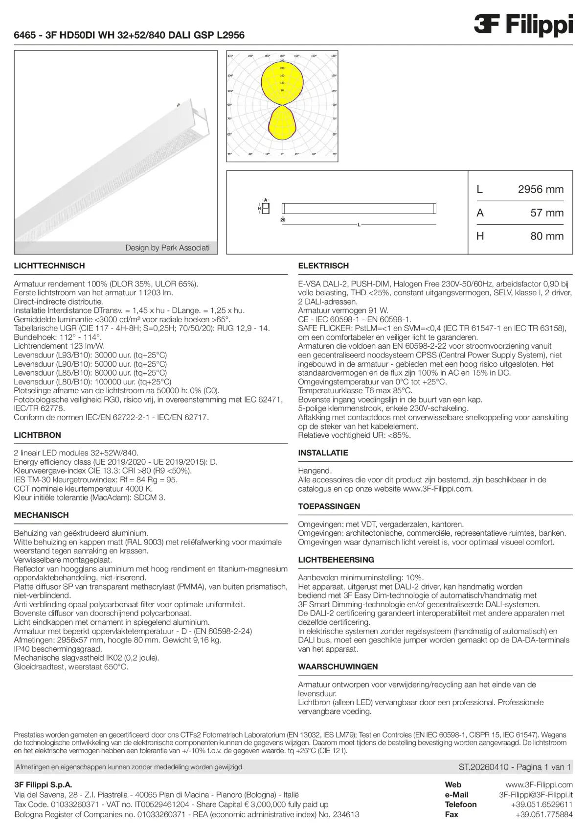 6465 - 3F HD50DI WH 32+52-840 DALI GSP L2956 - Datasheet - nl