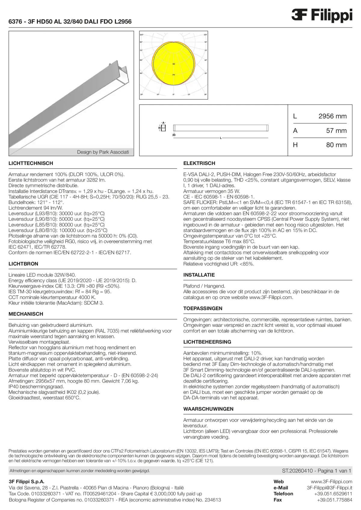 6376 - 3F HD50 AL 32-840 DALI FDO L2956 - Datasheet - nl