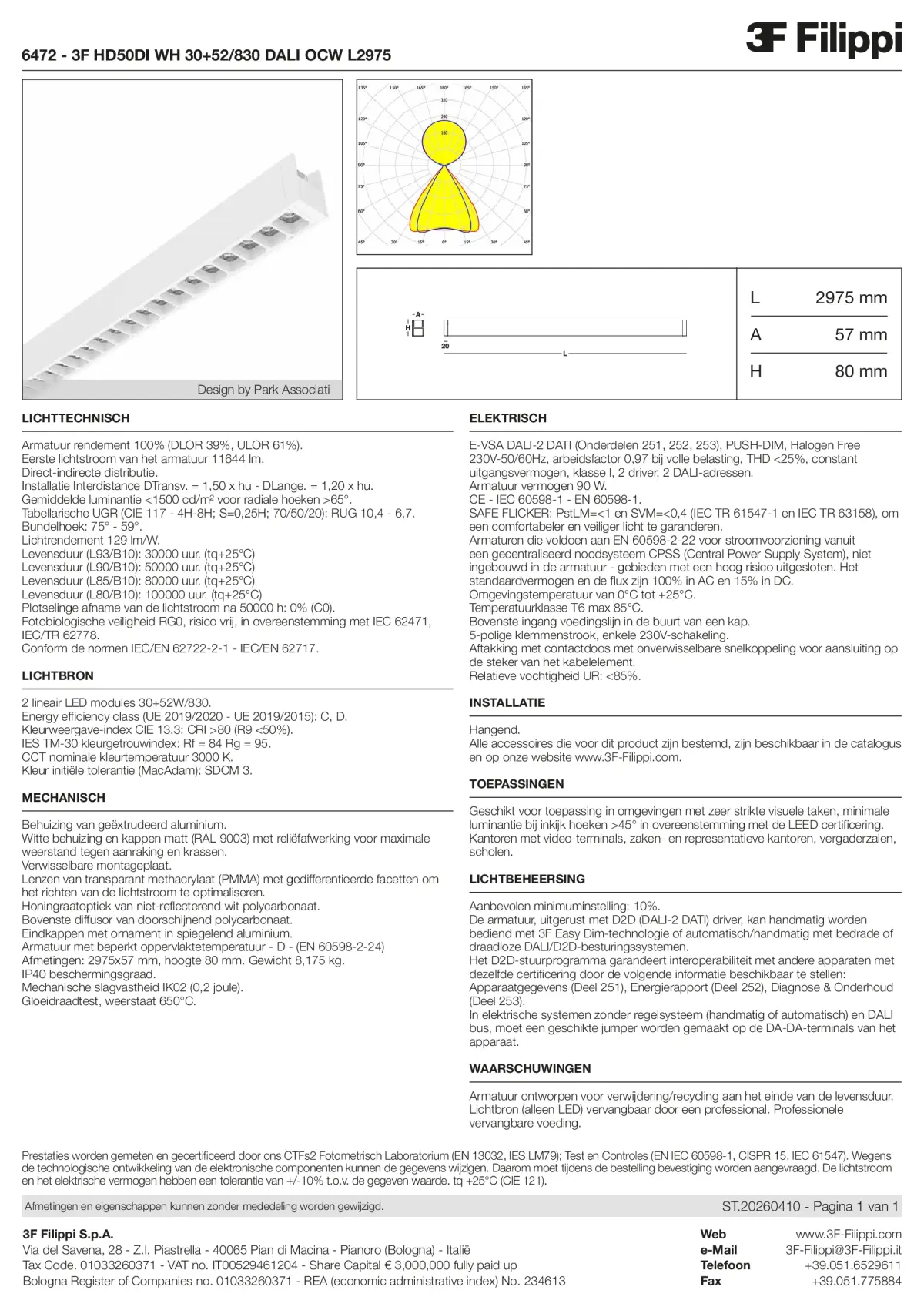 6472 - 3F HD50DI WH 30+52-830 DALI OCW L2975 - Datasheet - nl