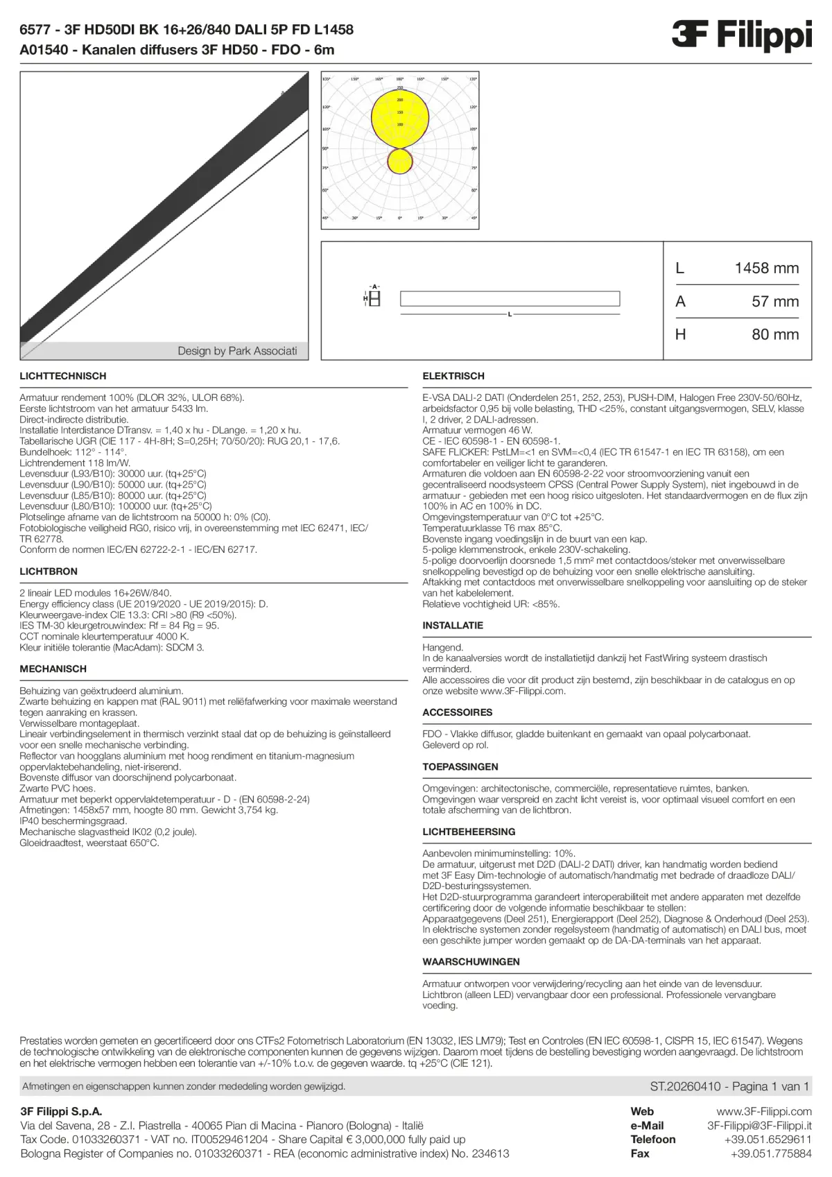 6577+A01540 - 3F HD50DI BK 16+26-840 DALI 5P FD L1458 + FDO - Datasheet - nl