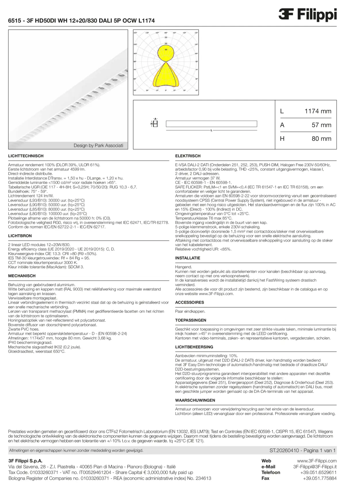 6515 - 3F HD50DI WH 12+20-830 DALI 5P OCW L1174 - Datasheet - nl