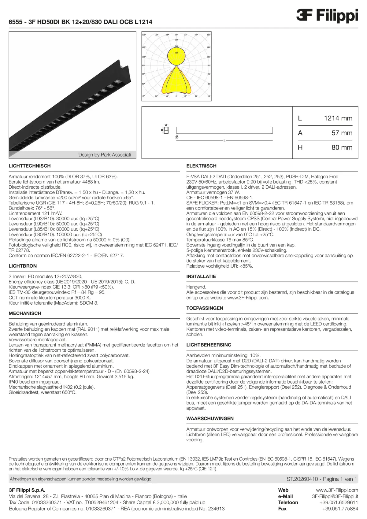 6555 - 3F HD50DI BK 12+20-830 DALI OCB L1214 - Datasheet - nl