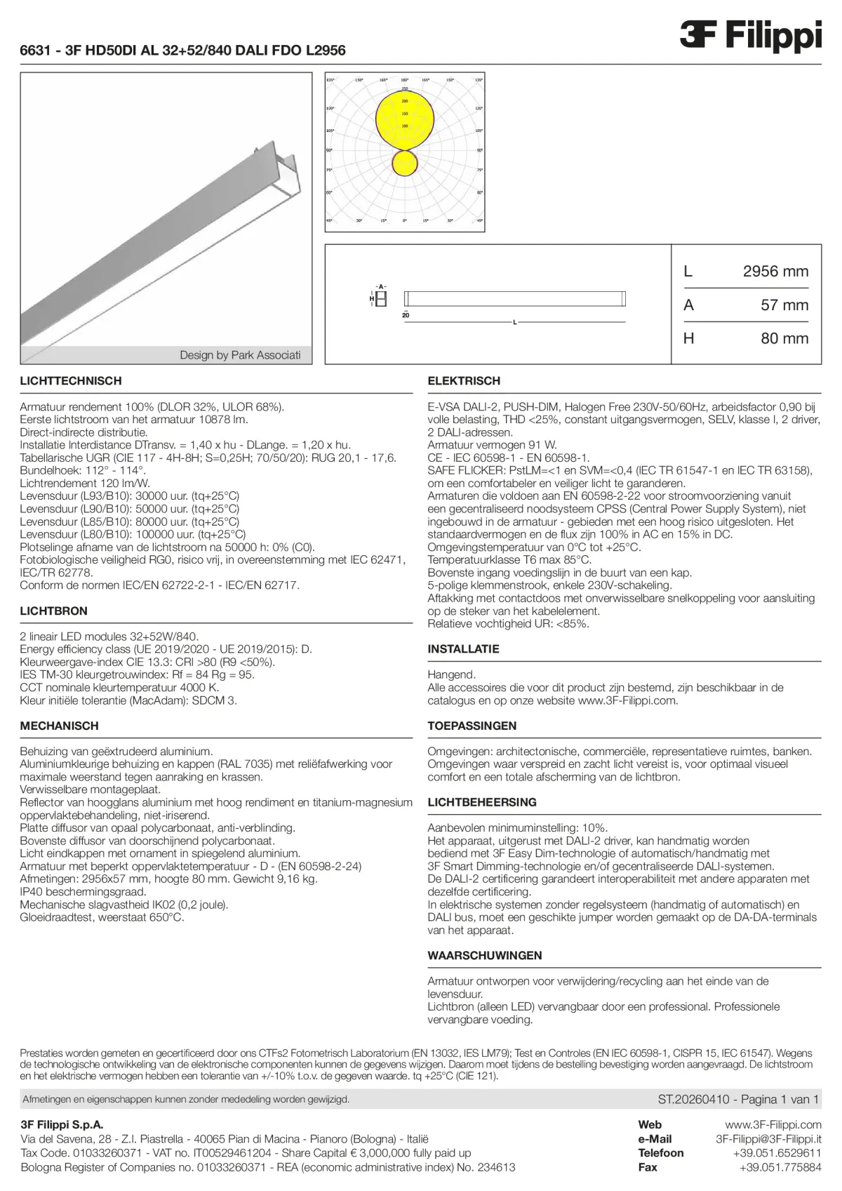 6631 - 3F HD50DI AL 32+52-840 DALI FDO L2956 - Datasheet - nl