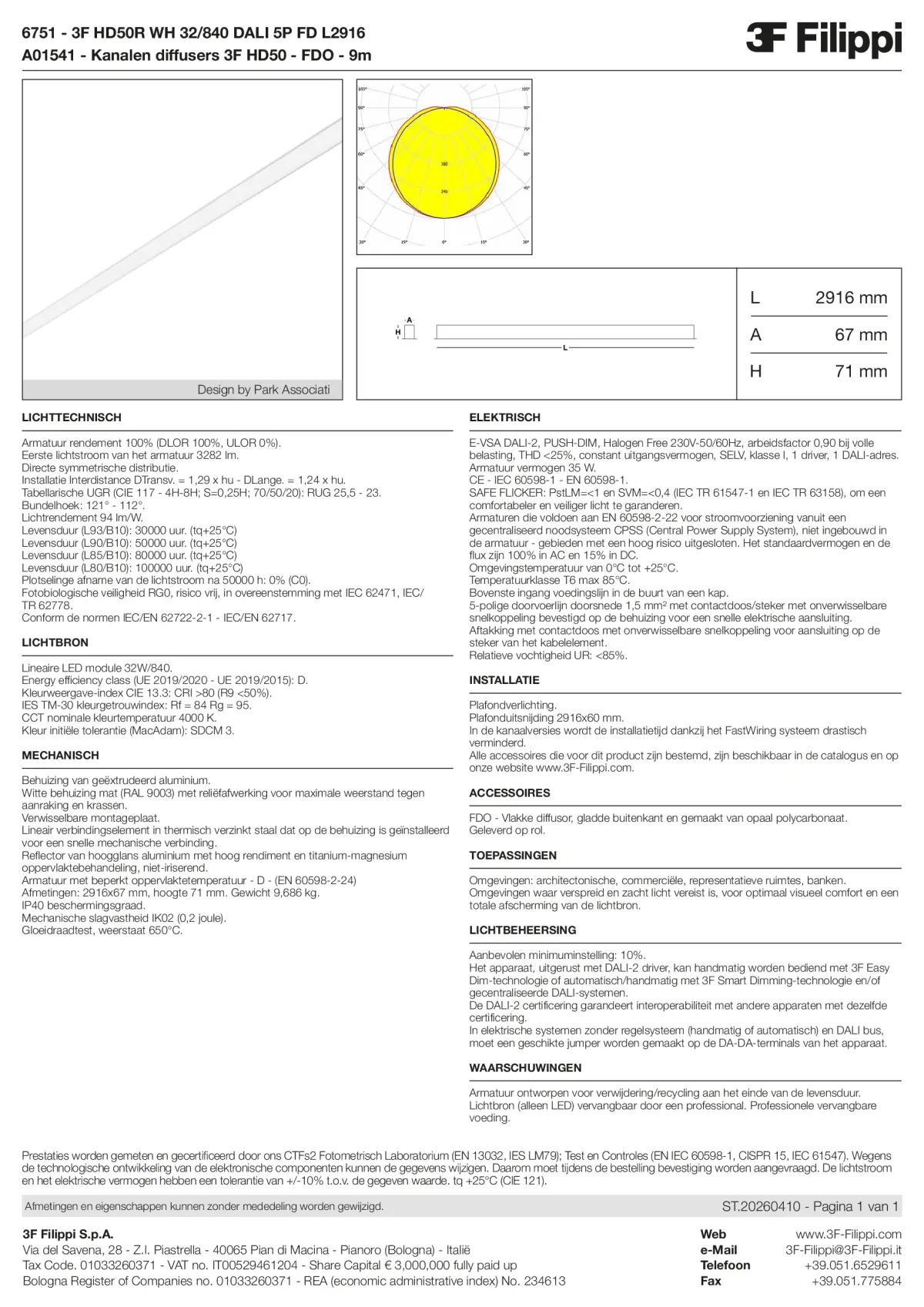 6751+A01541 - 3F HD50R WH 32-840 DALI 5P FD L2916 + FDO - Datasheet - nl