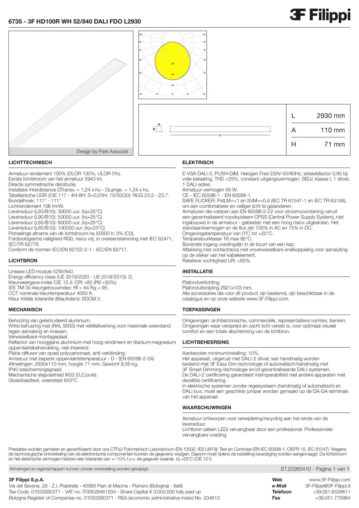 6735 - 3F HD100R WH 52-840 DALI FDO L2930 - Datasheet - nl