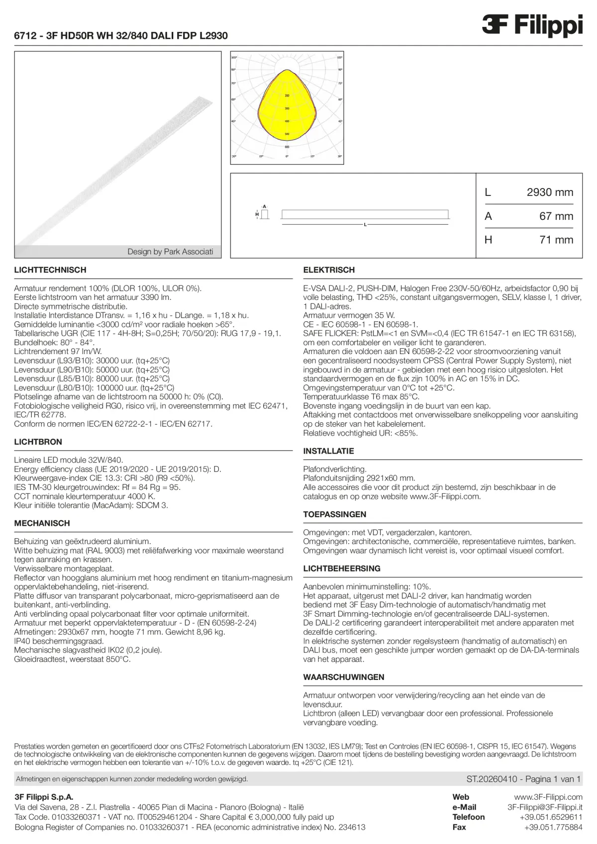 6712 - 3F HD50R WH 32-840 DALI FDP L2930 - Datasheet - nl