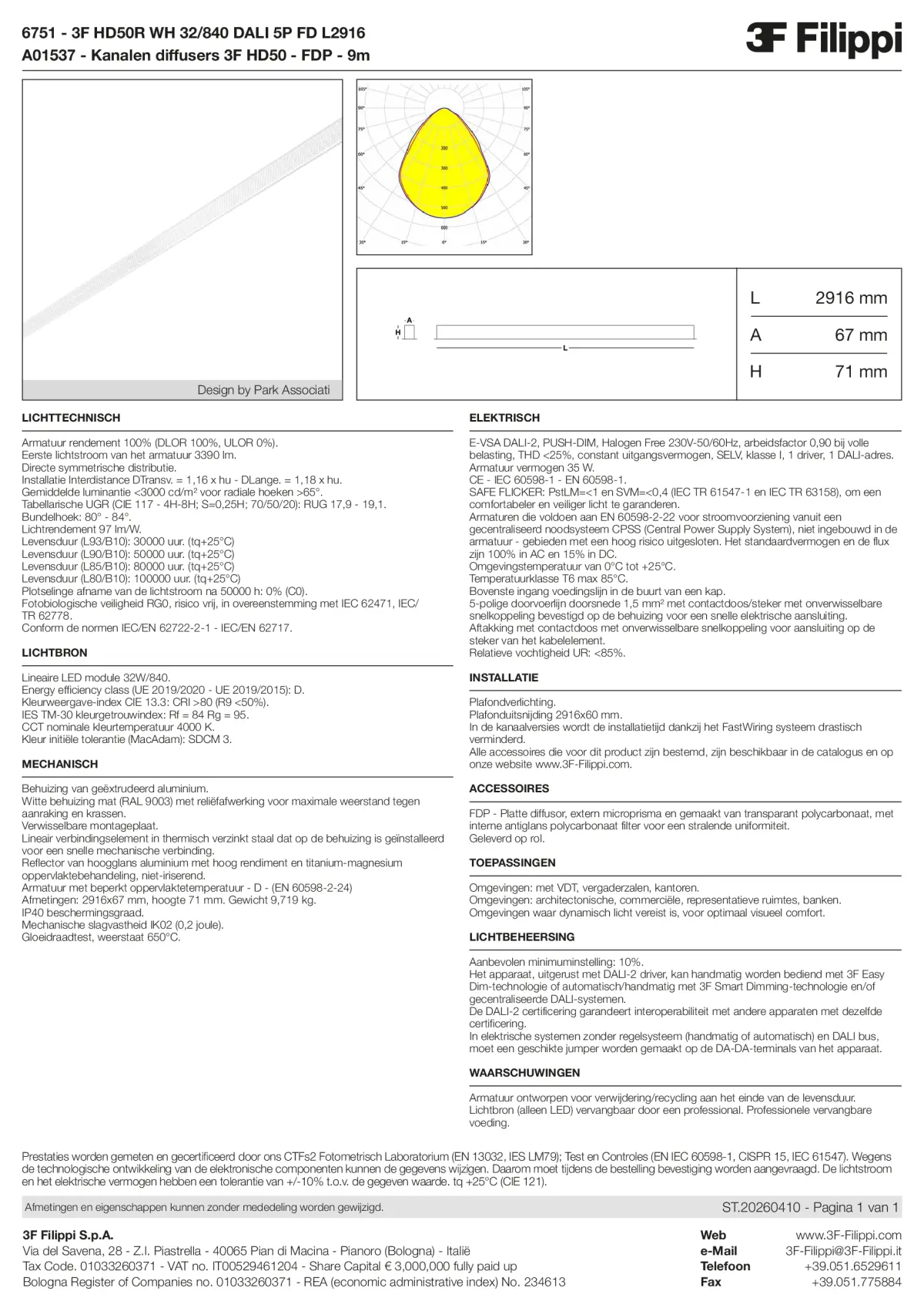 6751+A01537 - 3F HD50R WH 32-840 DALI 5P FD L2916 + FDP - Datasheet - nl