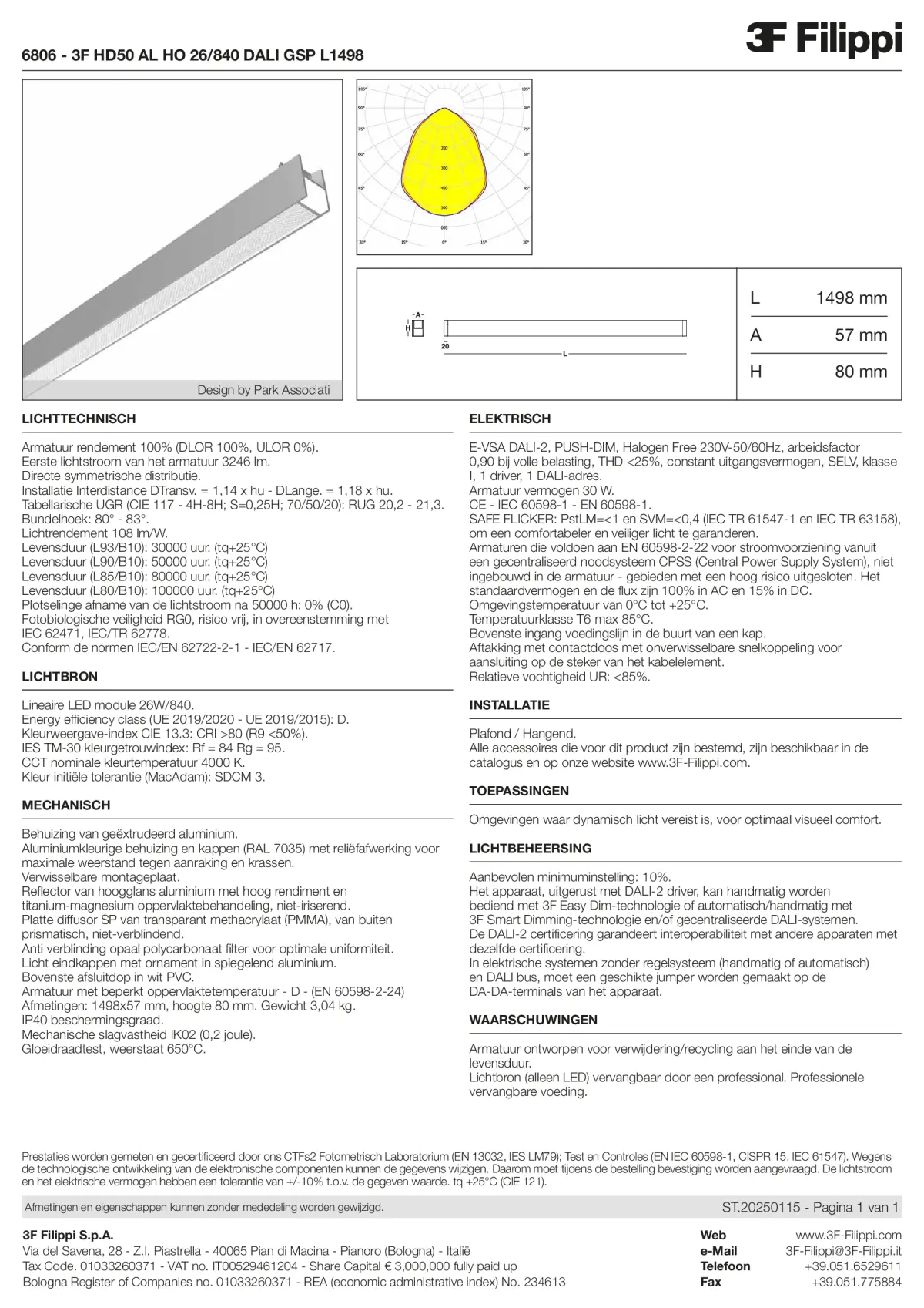 6806 - 3F HD50 AL HO 26-840 DALI GSP L1498 - Datasheet - nl