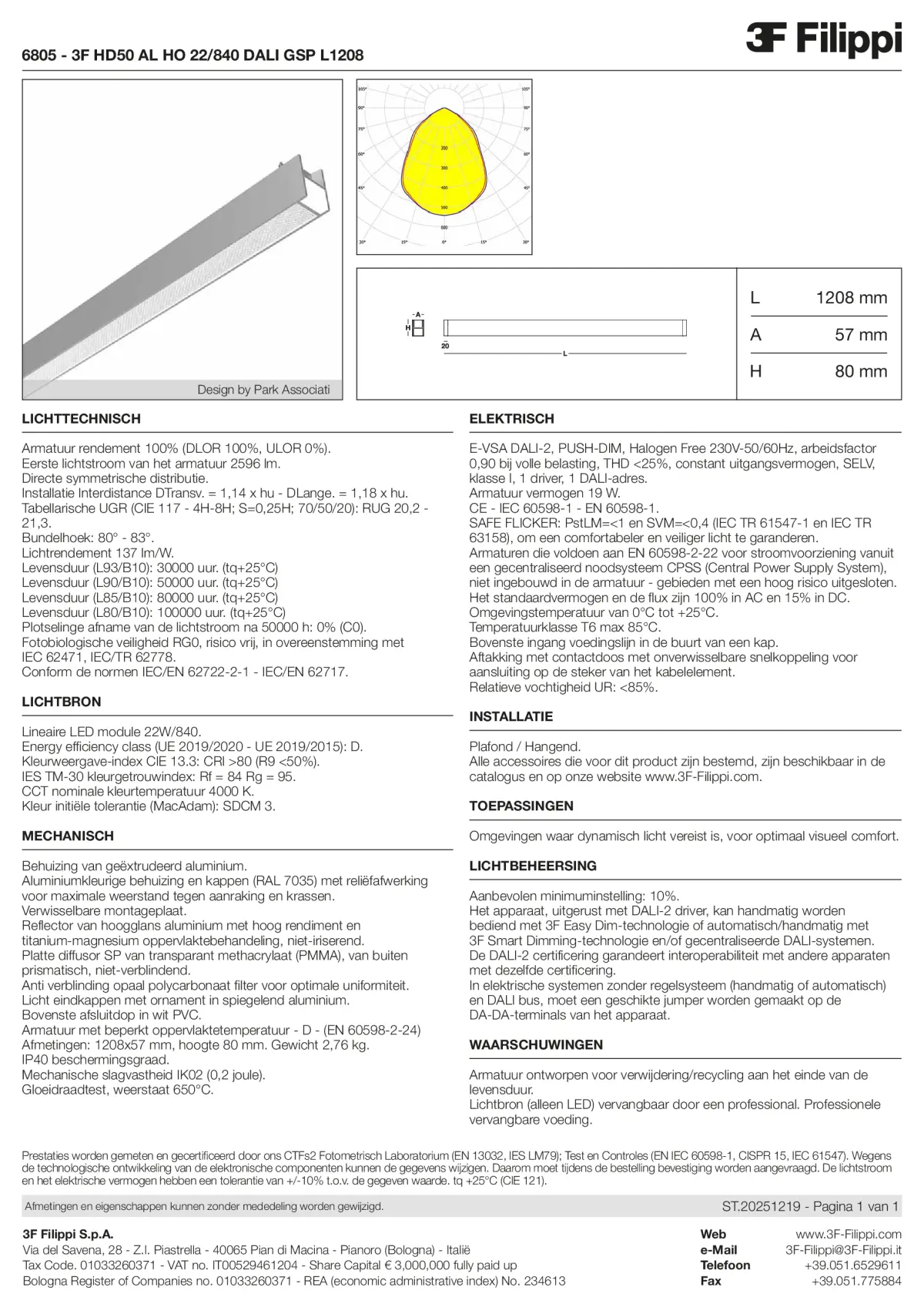 6805 - 3F HD50 AL HO 22-840 DALI GSP L1208 - Datasheet - nl