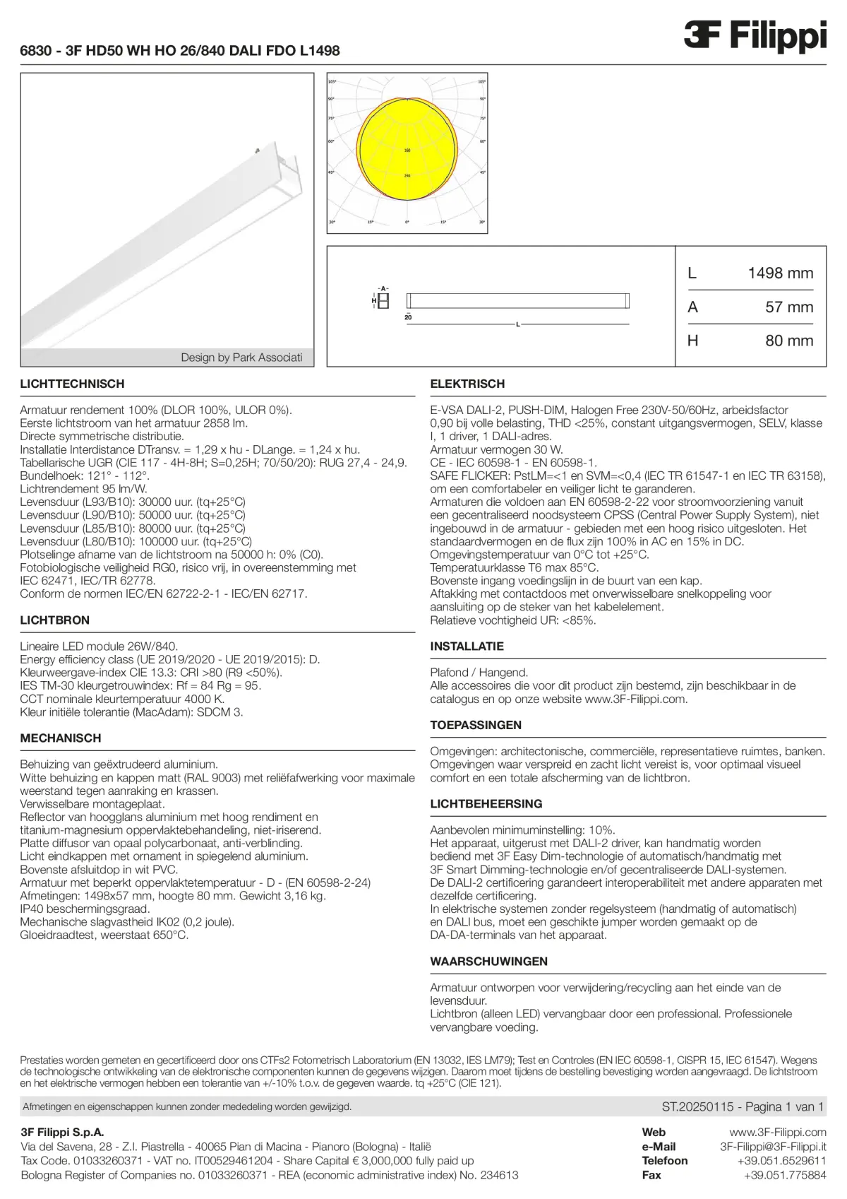6830 - 3F HD50 WH HO 26-840 DALI FDO L1498 - Datasheet - nl
