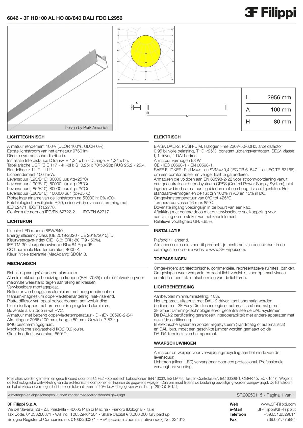 6846 - 3F HD100 AL HO 88-840 DALI FDO L2956 - Datasheet - nl