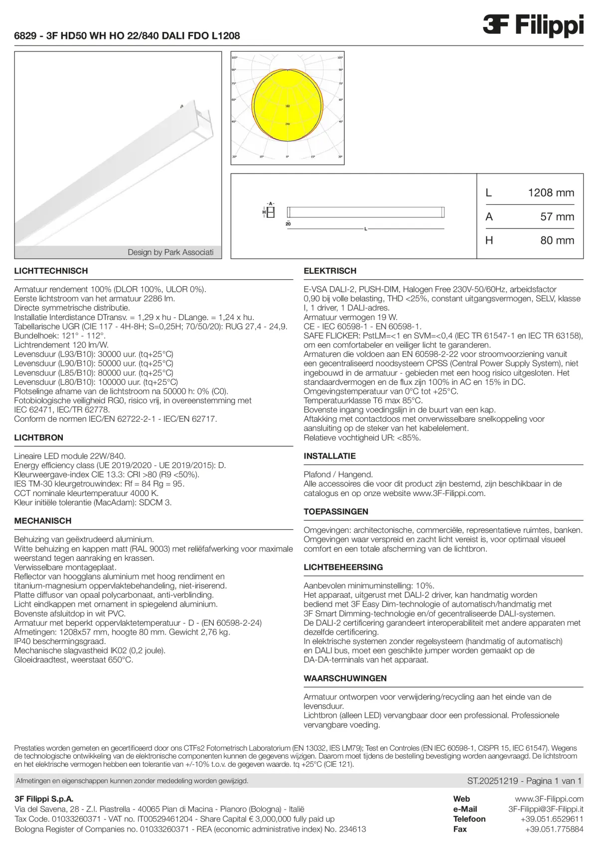 6829 - 3F HD50 WH HO 22-840 DALI FDO L1208 - Datasheet - nl