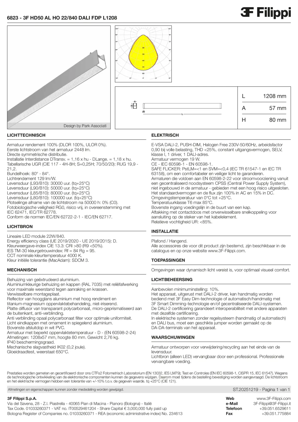 6823 - 3F HD50 AL HO 22-840 DALI FDP L1208 - Datasheet - nl