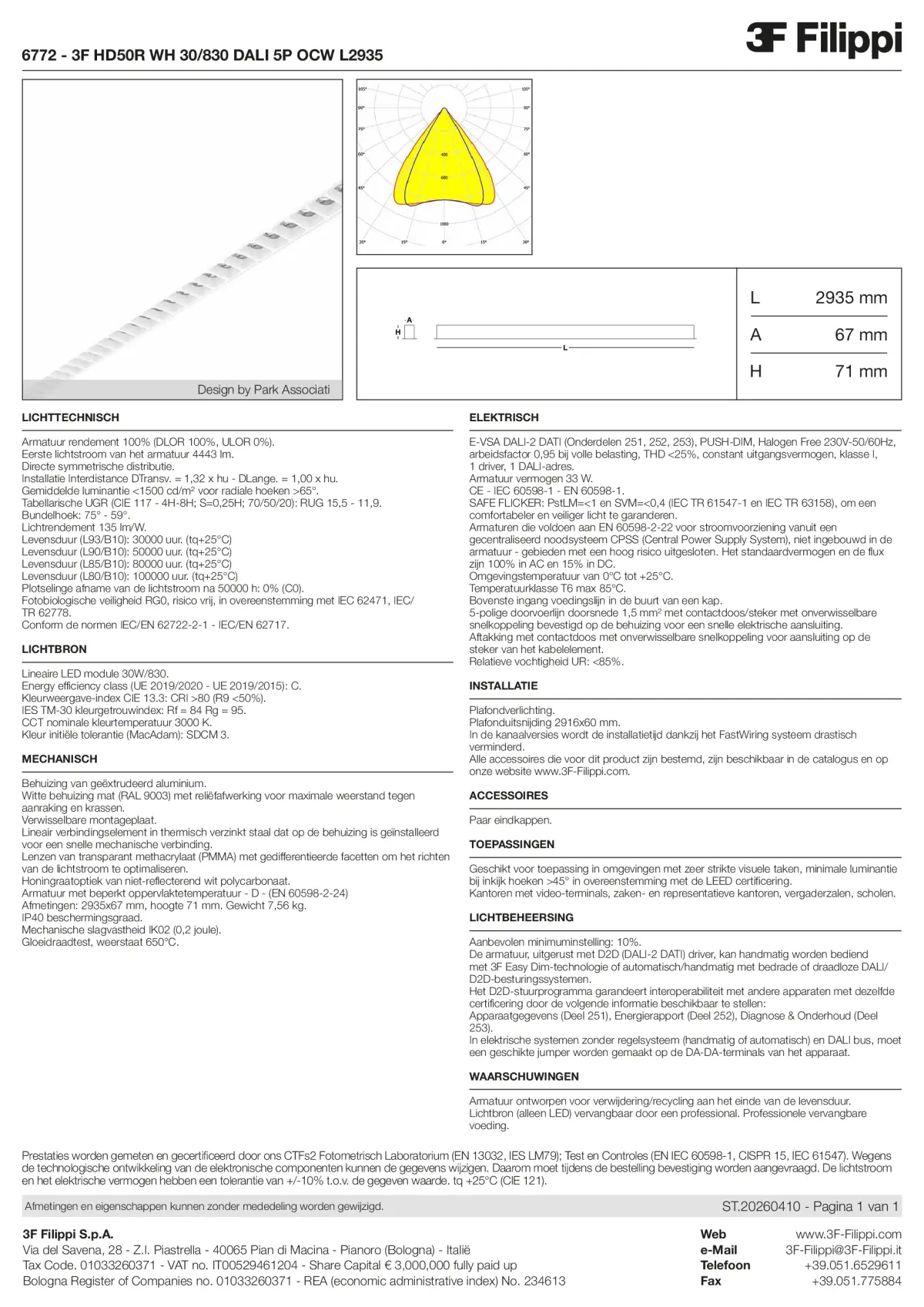 6772 - 3F HD50R WH 30-830 DALI 5P OCW L2935 - Datasheet - nl