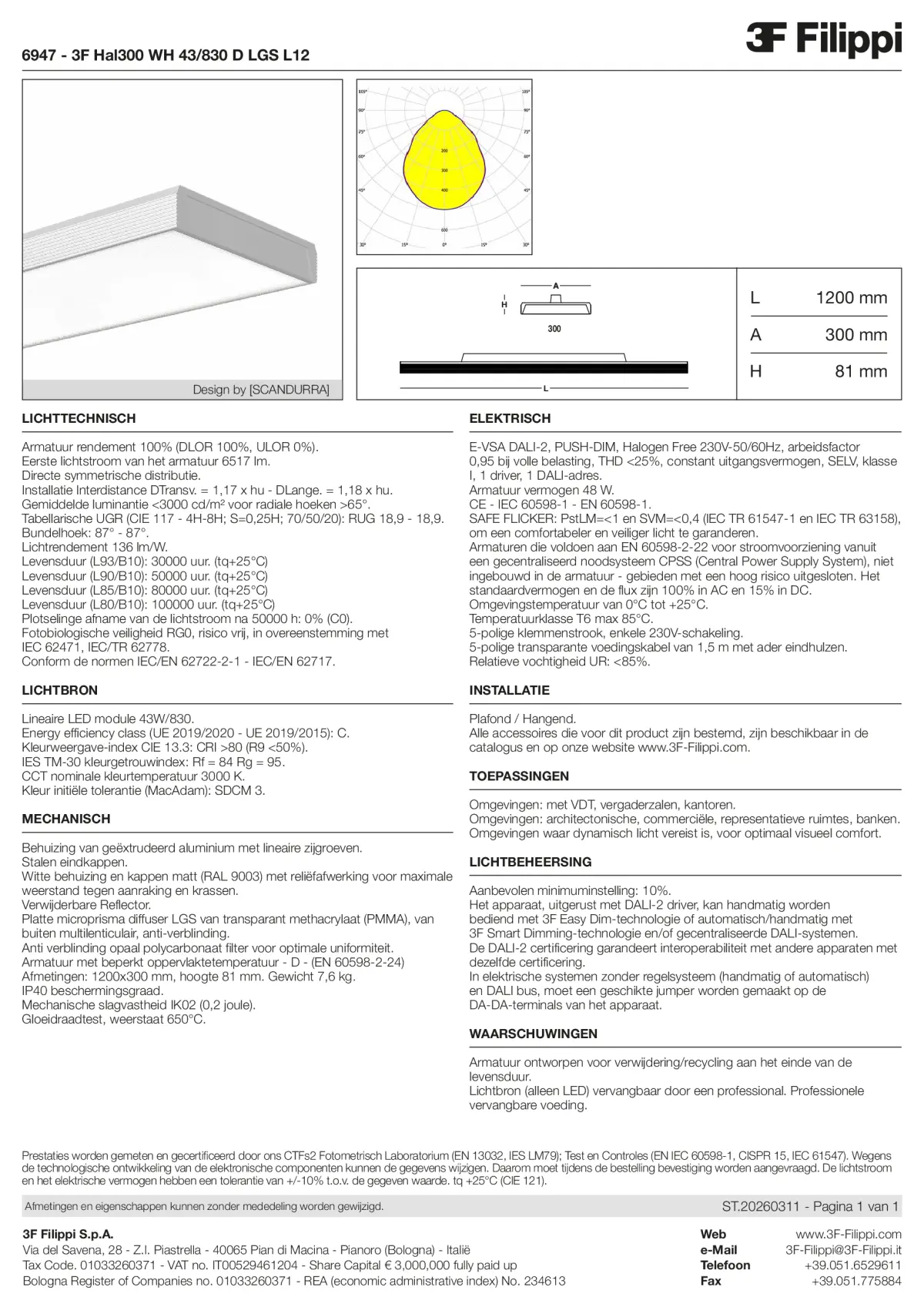 6947 - 3F Hal300 WH 43-830 D LGS L12 - Datasheet - nl