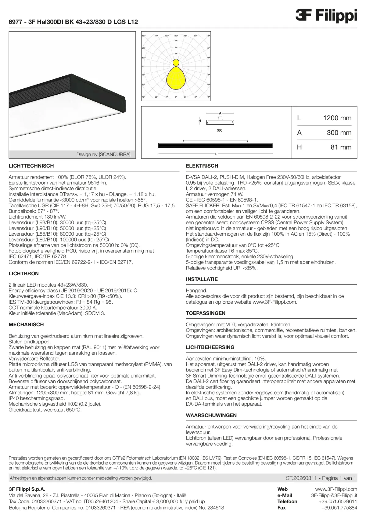 6977 - 3F Hal300DI BK 43+23-830 D LGS L12 - Datasheet - nl