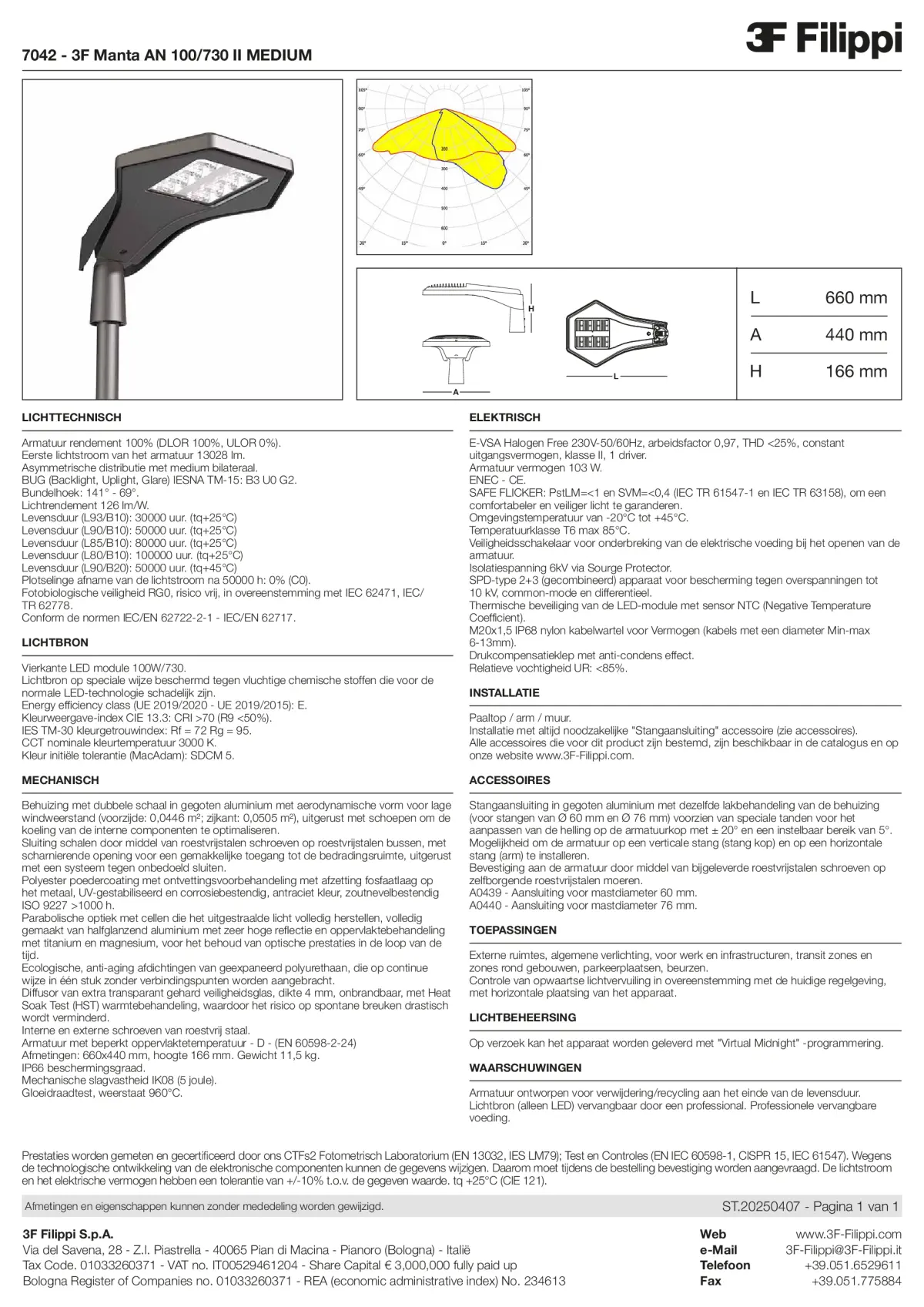 7042 - 3F Manta AN 100-730 II MEDIUM - Datasheet - nl