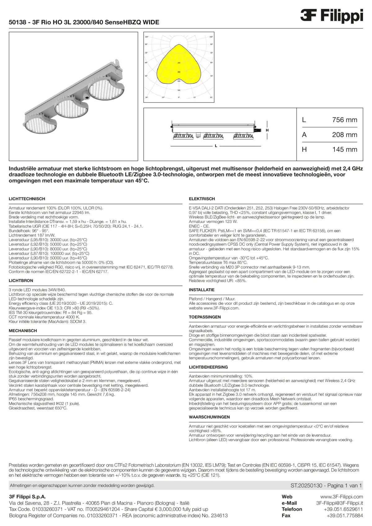 50138 - 3F Rio HO 3L 23000-840 SenseHBZQ WIDE - Datasheet - nl