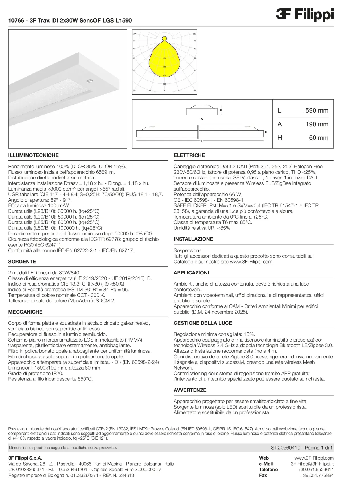 10766 - 3F Trav. DI 2x30W SensOF LGS L1590 - Datasheet - it