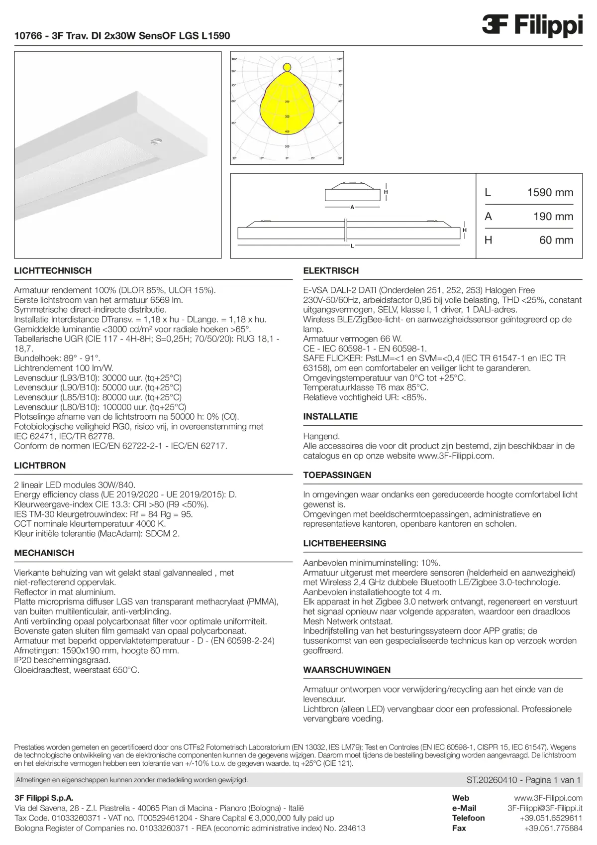 10766 - 3F Trav. DI 2x30W SensOF LGS L1590 - Datasheet - nl