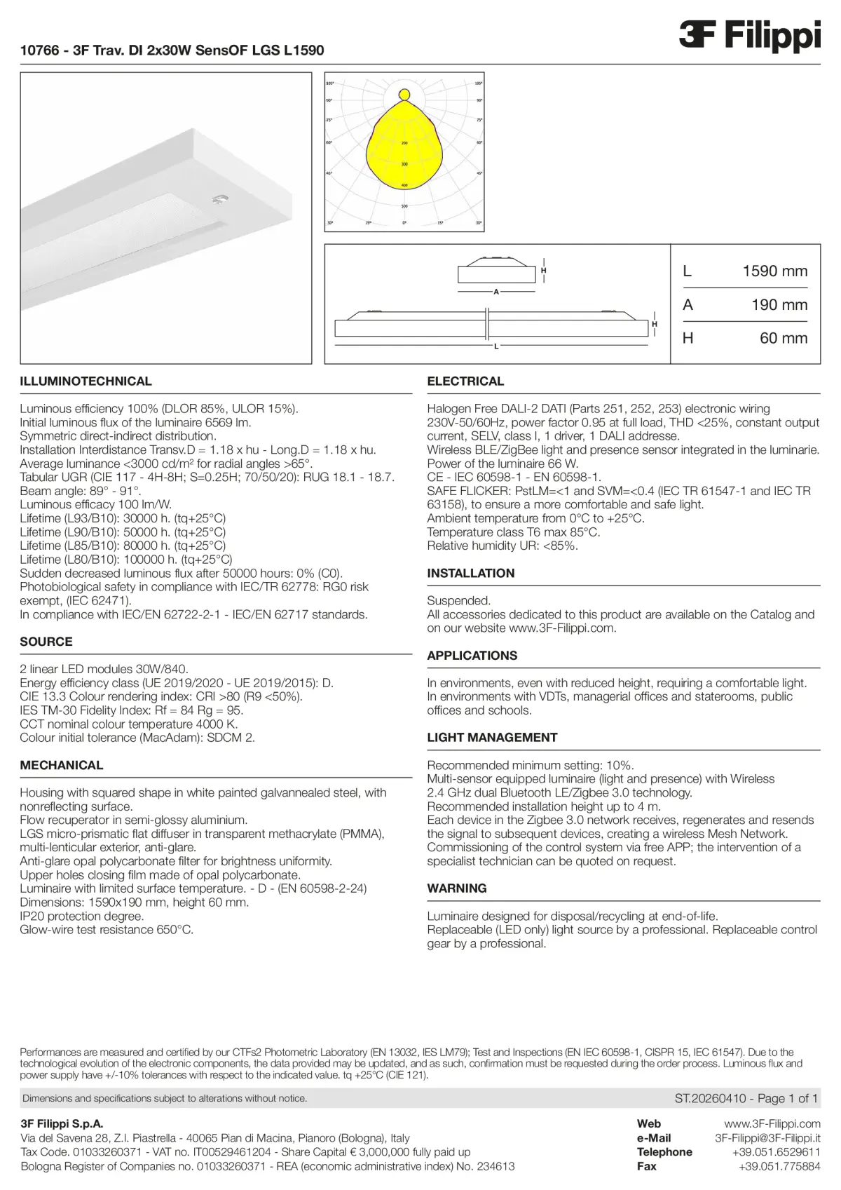 10766 - 3F Trav. DI 2x30W SensOF LGS L1590 - Datasheet - en