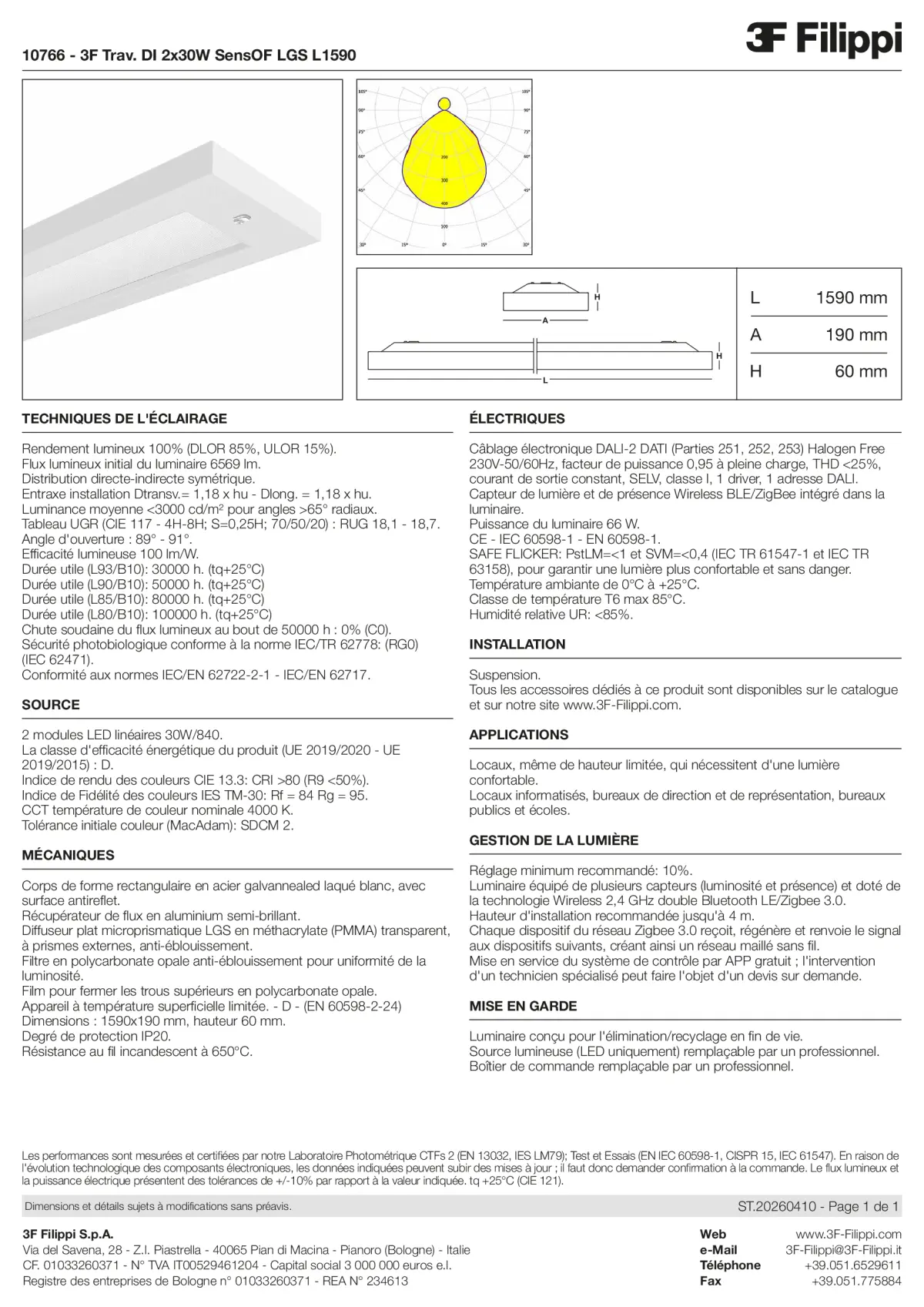10766 - 3F Trav. DI 2x30W SensOF LGS L1590 - Datasheet - fr