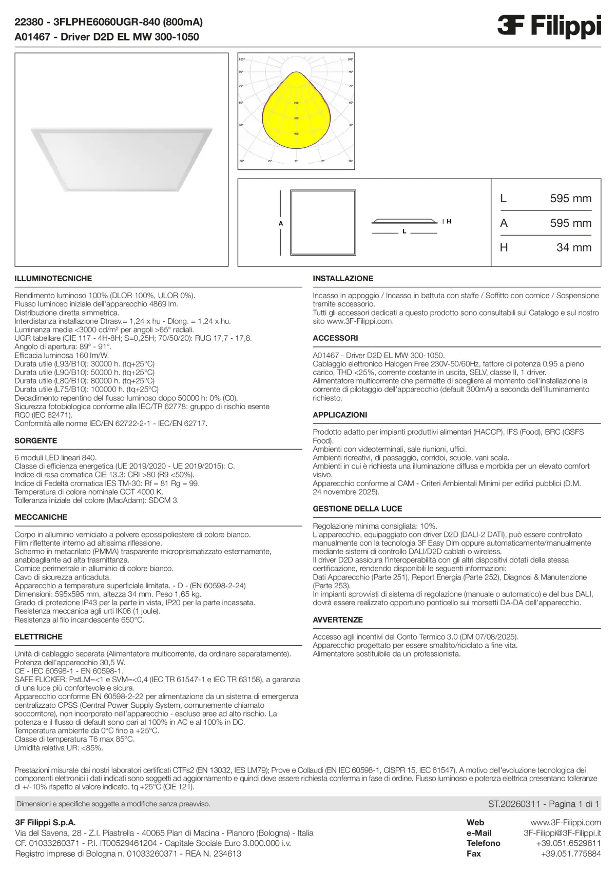 22380+A01467 - 3FLPHE6060UGR-840 (800mA) + D2D EL MW 300-1050 - Datasheet - it