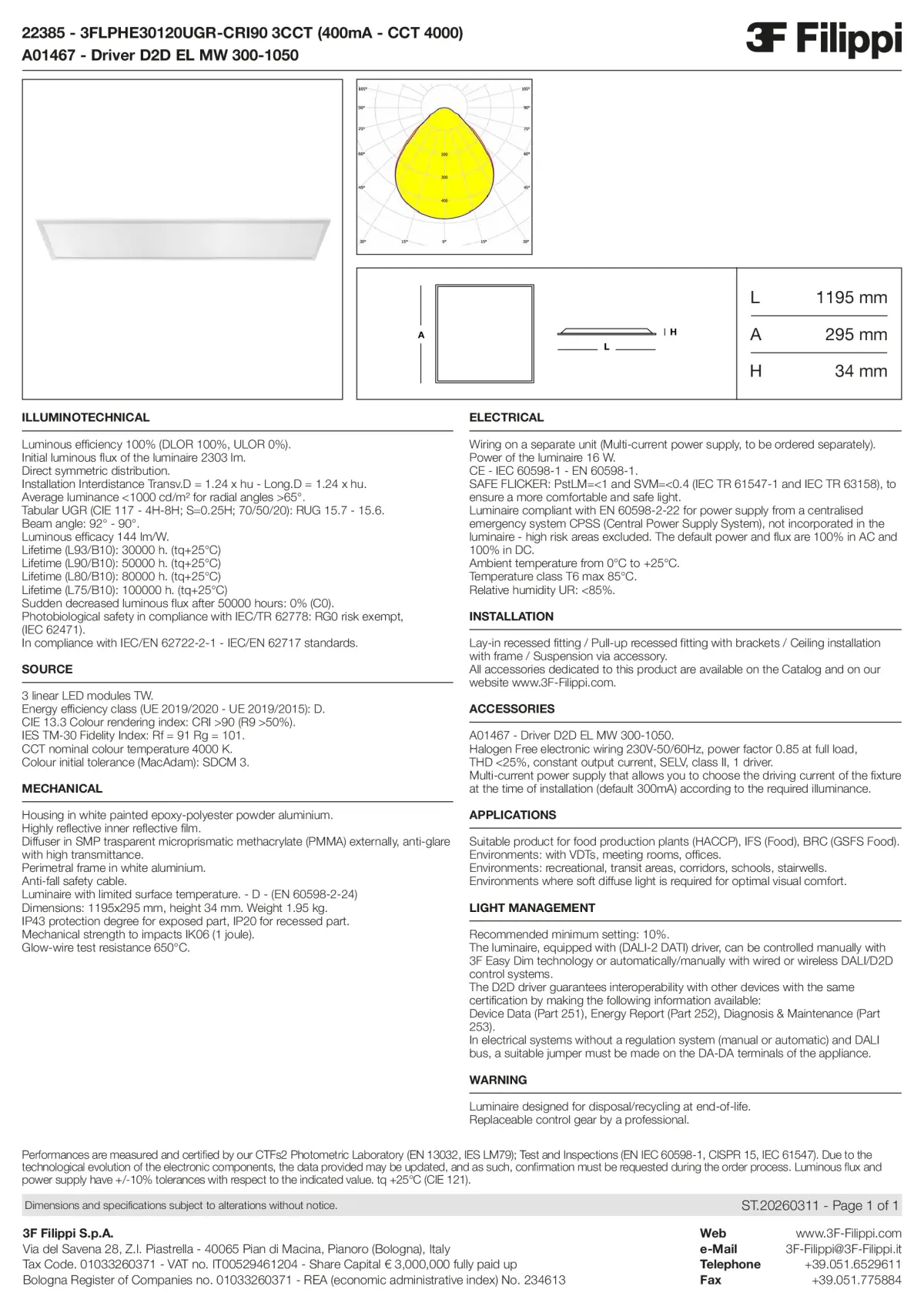 22385+A01467 - 3FLPHE30120UGR-CRI90 3CCT (400mA - CCT 4000) + D2D EL MW 300-1050 - Datasheet - en