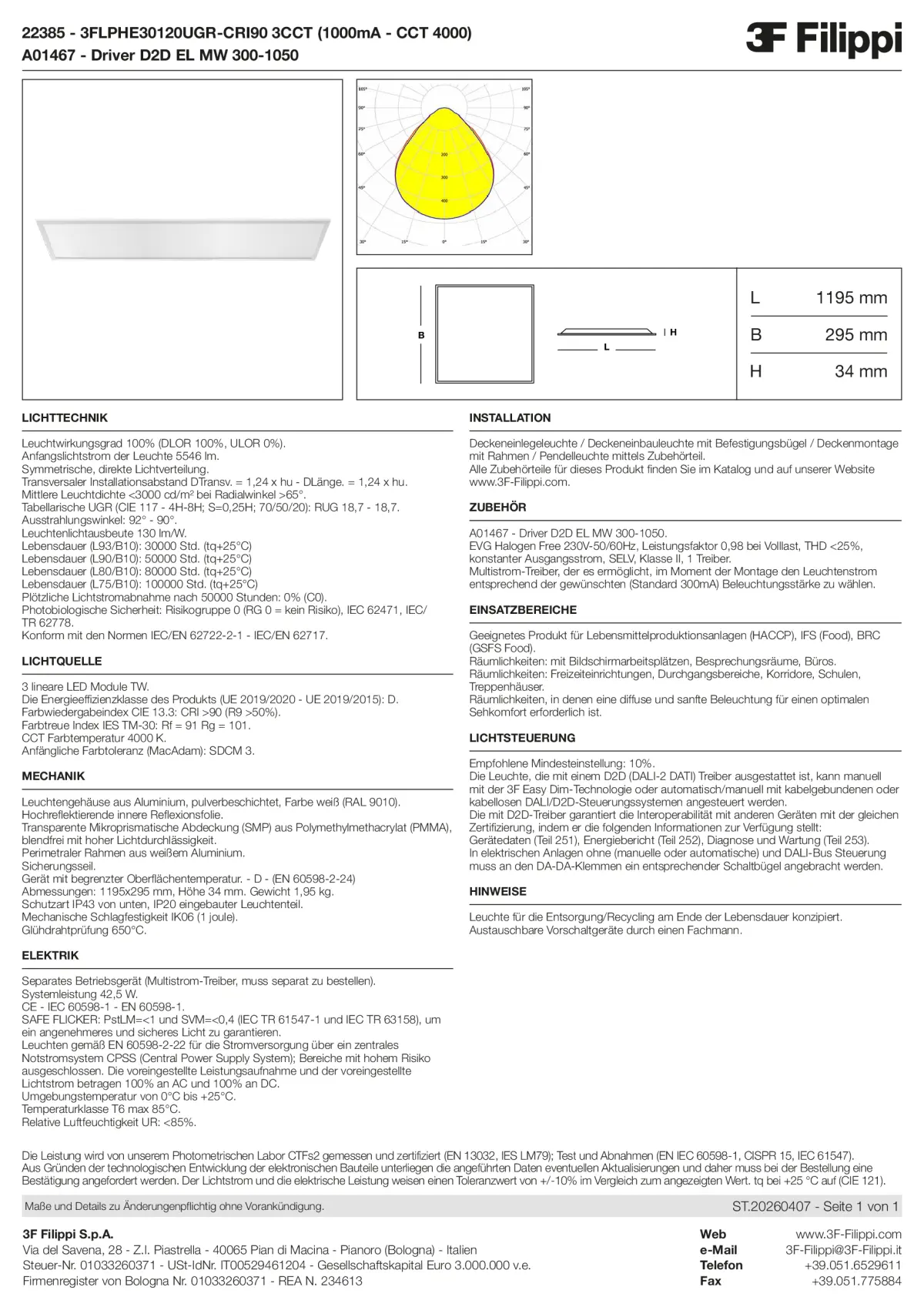 22385+A01467 - 3FLPHE30120UGR-CRI90 3CCT (1000mA - CCT 4000) + D2D EL MW 300-1050 - Datasheet - de