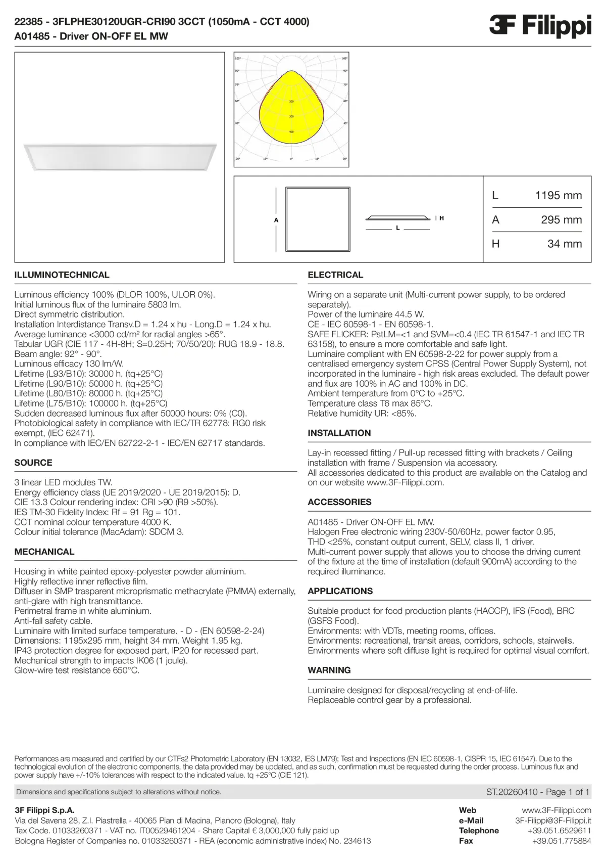 22385+A01485 - 3FLPHE30120UGR-CRI90 3CCT (1050mA - CCT 4000) + ON-OFF EL MW - Datasheet - en