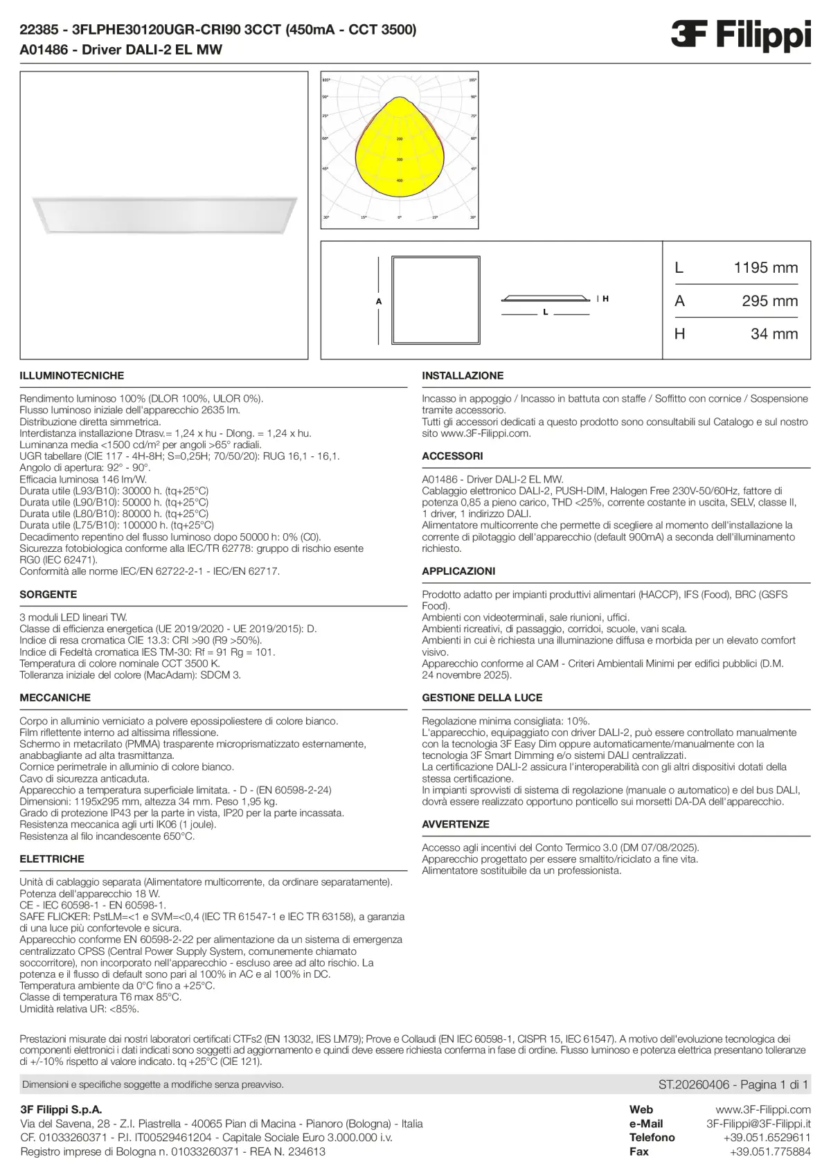 22385+A01486 - 3FLPHE30120UGR-CRI90 3CCT (450mA - CCT 3500) + DALI-2 EL MW - Datasheet - it