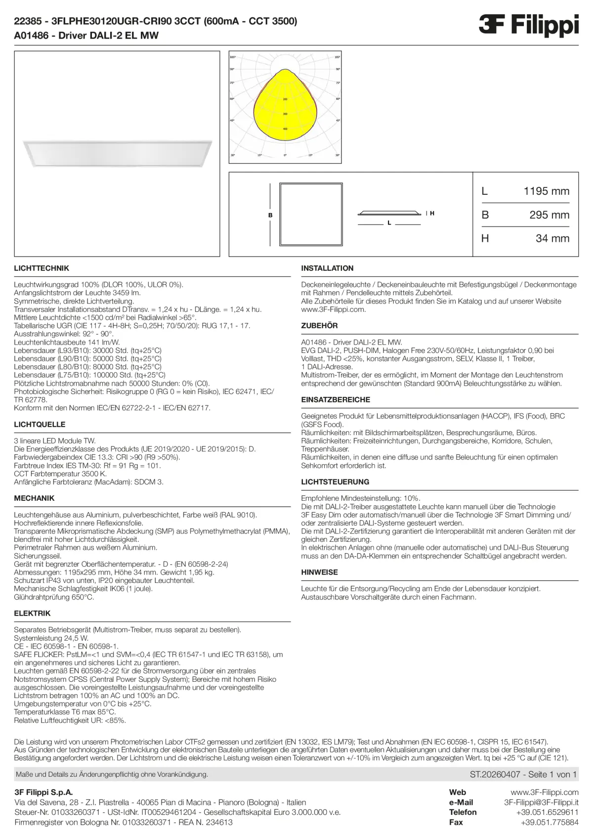 22385+A01486 - 3FLPHE30120UGR-CRI90 3CCT (600mA - CCT 3500) + DALI-2 EL MW - Datasheet - de