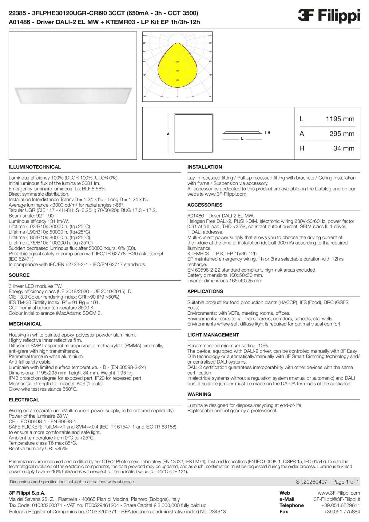 22385+A01486+KTEMR03 - 3FLPHE30120UGR-CRI90 3CCT (650mA - 3h - CCT 3500) + DALI-2 EL MW + Kit EP 1h-3h - Datasheet - en