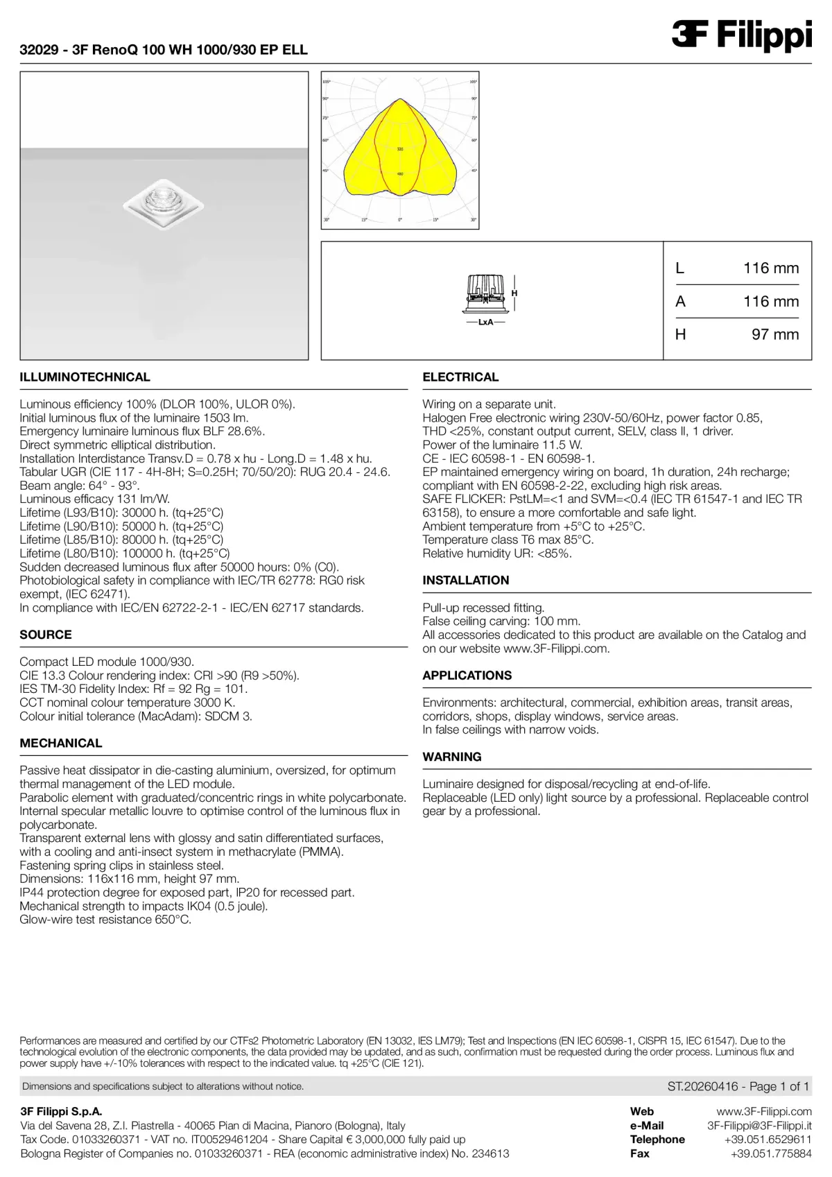 32029 - 3F RenoQ 100 WH 1000-930 EP ELL - Datasheet - en