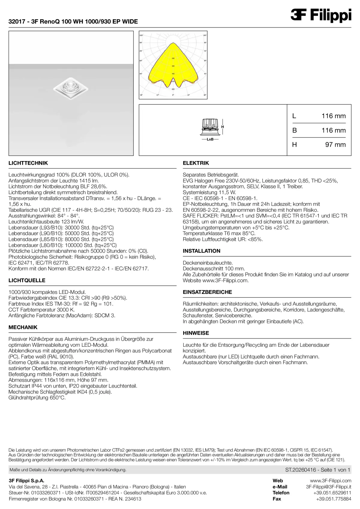 32017 - 3F RenoQ 100 WH 1000-930 EP WIDE - Datasheet - de
