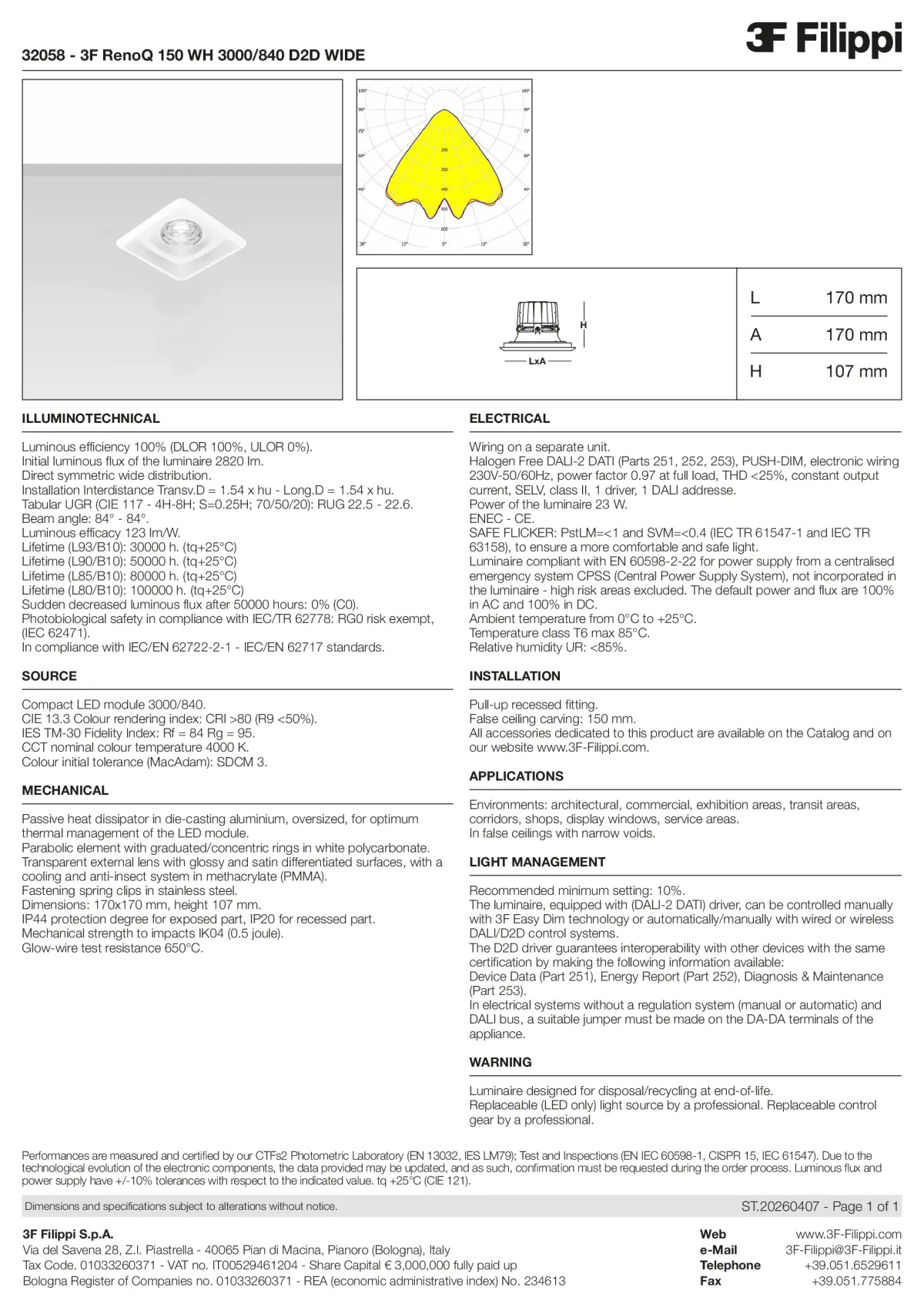 32058 - 3F RenoQ 150 WH 3000-840 D2D WIDE - Datasheet - en