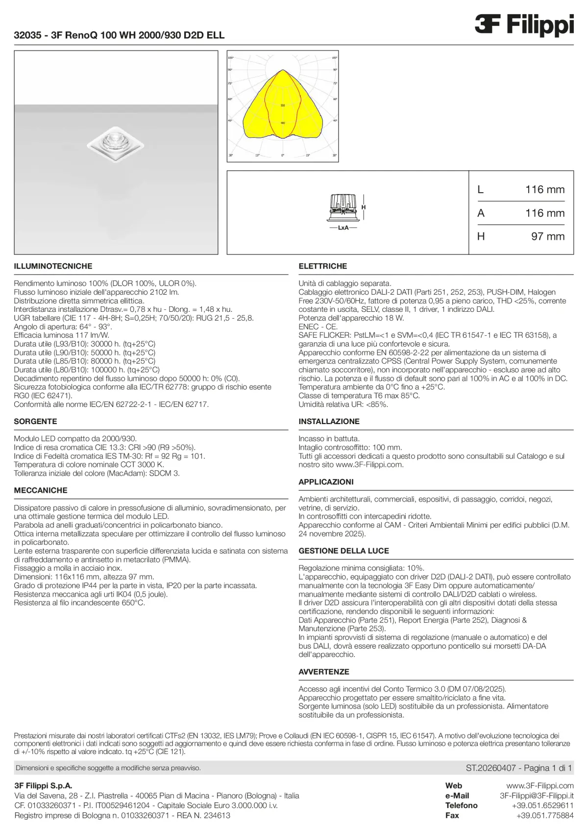 32035 - 3F RenoQ 100 WH 2000-930 D2D ELL - Datasheet - it