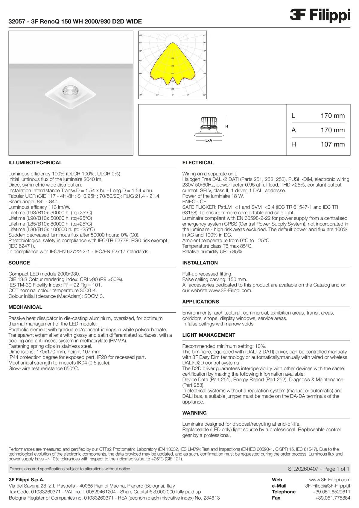 32057 - 3F RenoQ 150 WH 2000-930 D2D WIDE - Datasheet - en