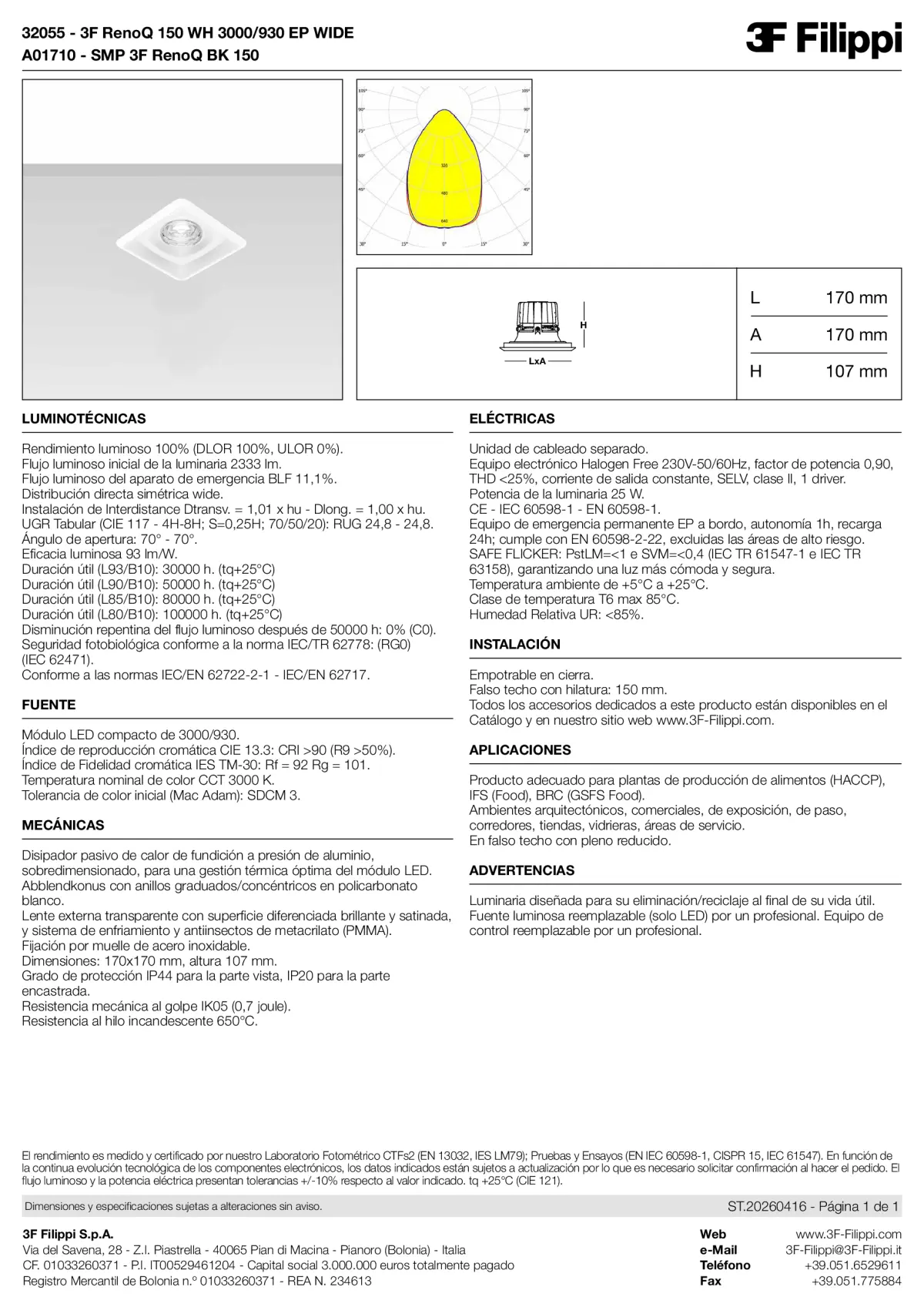 32055+A01710 - 3F RenoQ 150 WH 3000-930 EP WIDE + SMP BK - Datasheet - es