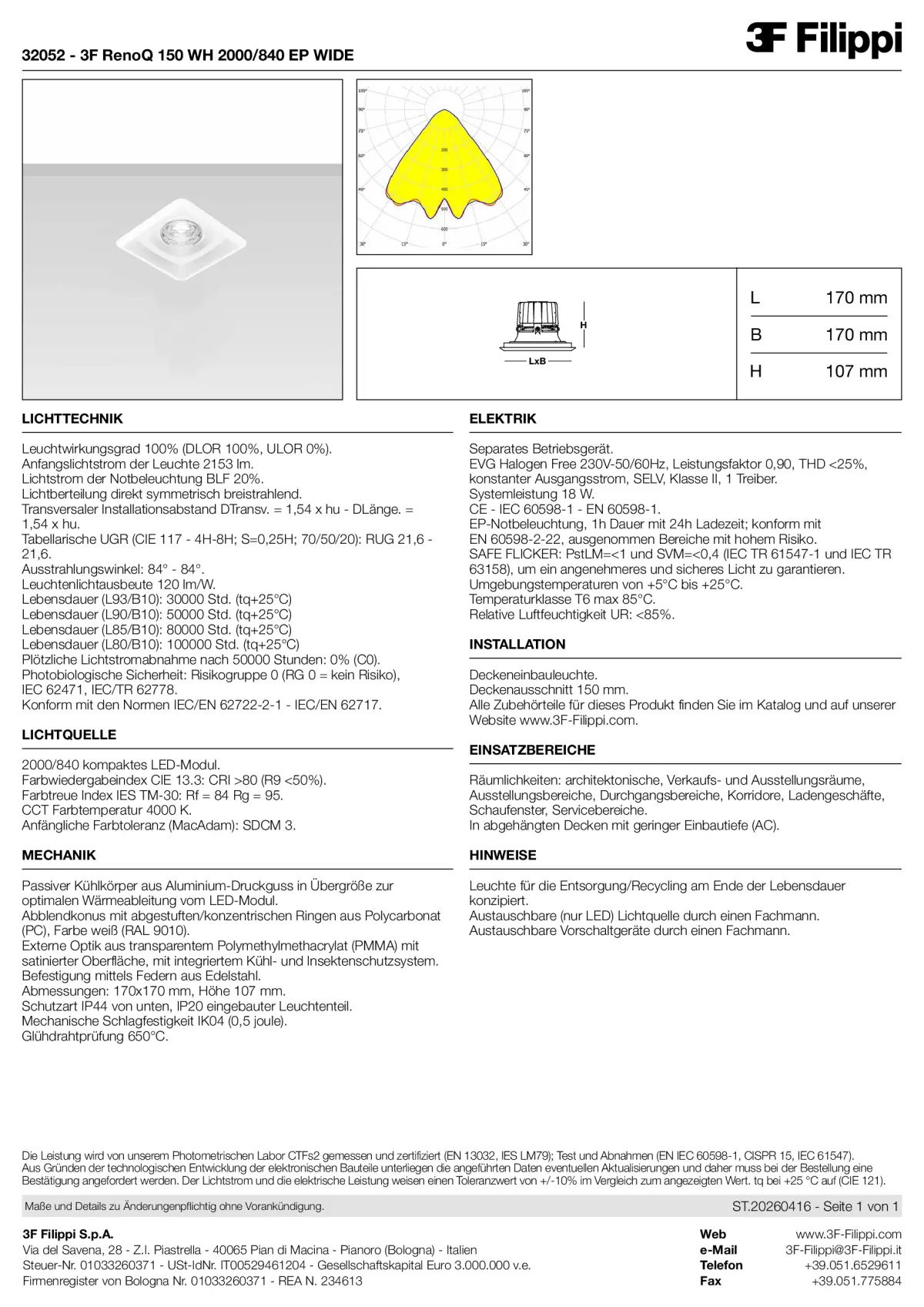 32052 - 3F RenoQ 150 WH 2000-840 EP WIDE - Datasheet - de