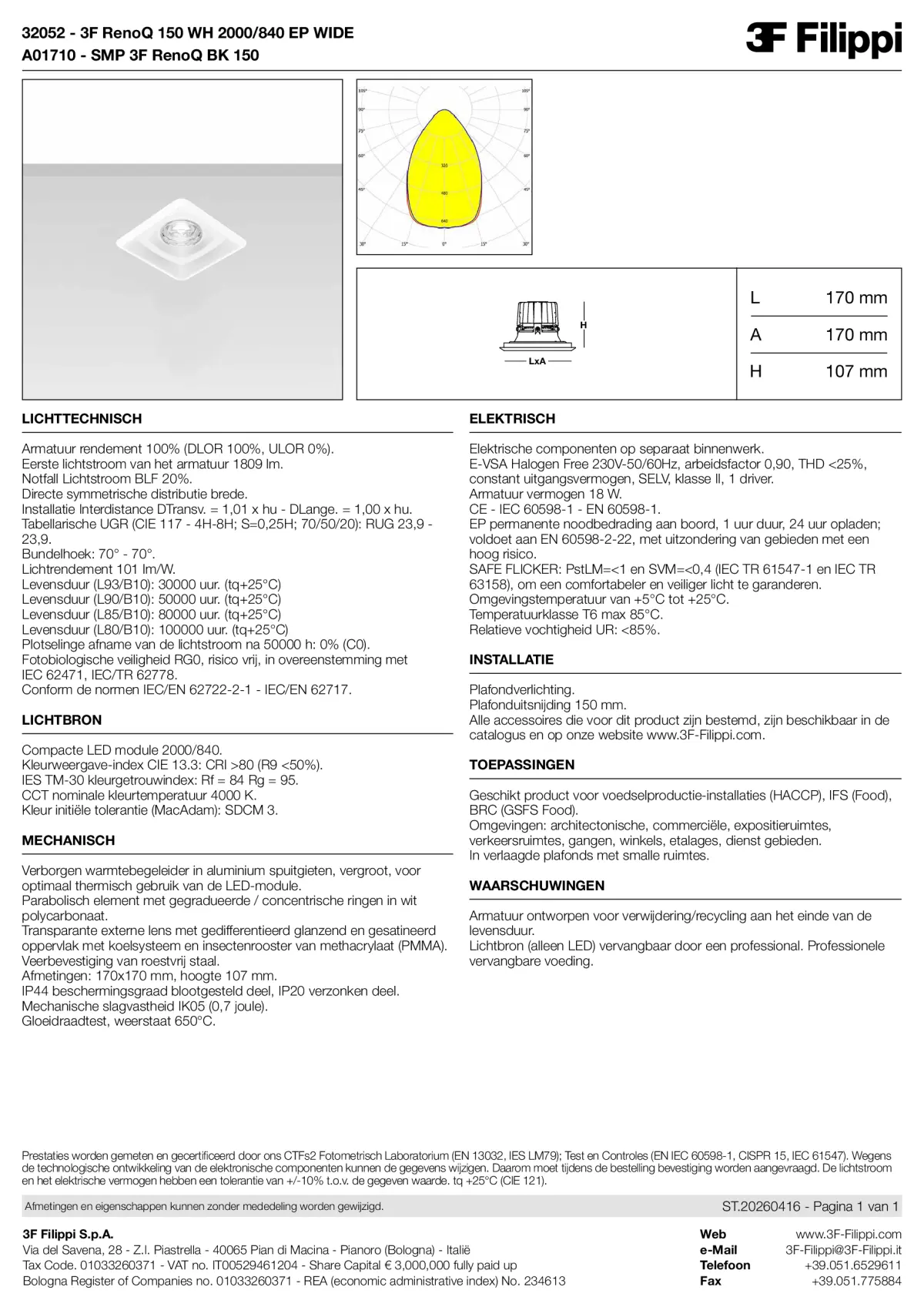 32052+A01710 - 3F RenoQ 150 WH 2000-840 EP WIDE + SMP BK - Datasheet - nl