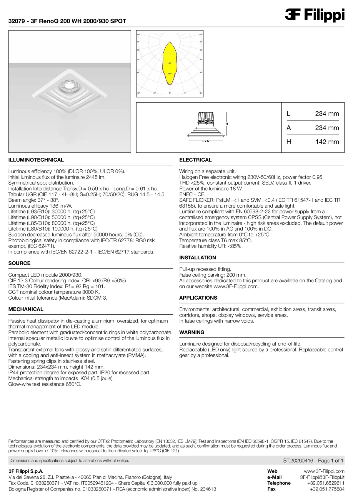 32079 - 3F RenoQ 200 WH 2000-930 SPOT - Datasheet - en