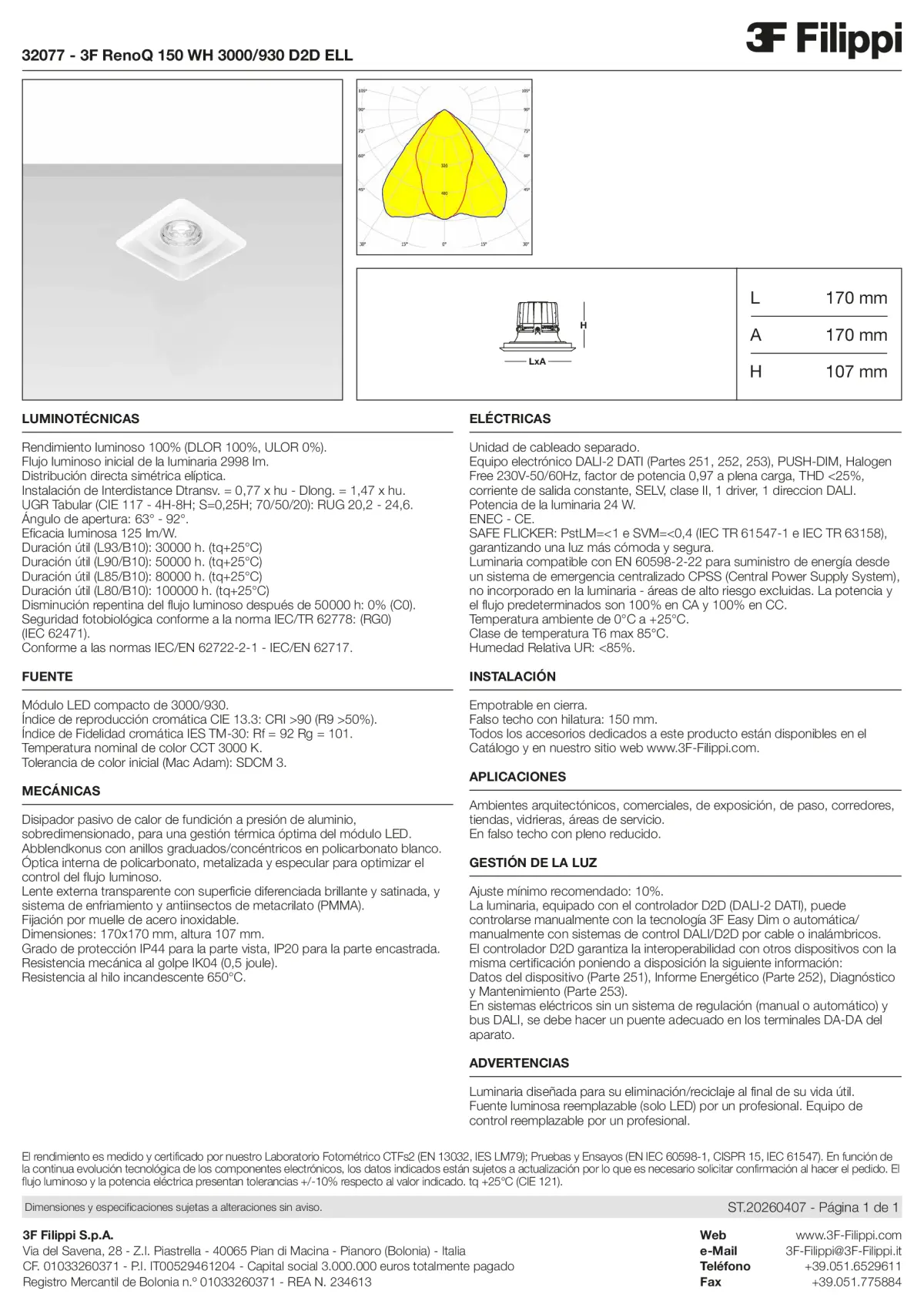 32077 - 3F RenoQ 150 WH 3000-930 D2D ELL - Datasheet - es