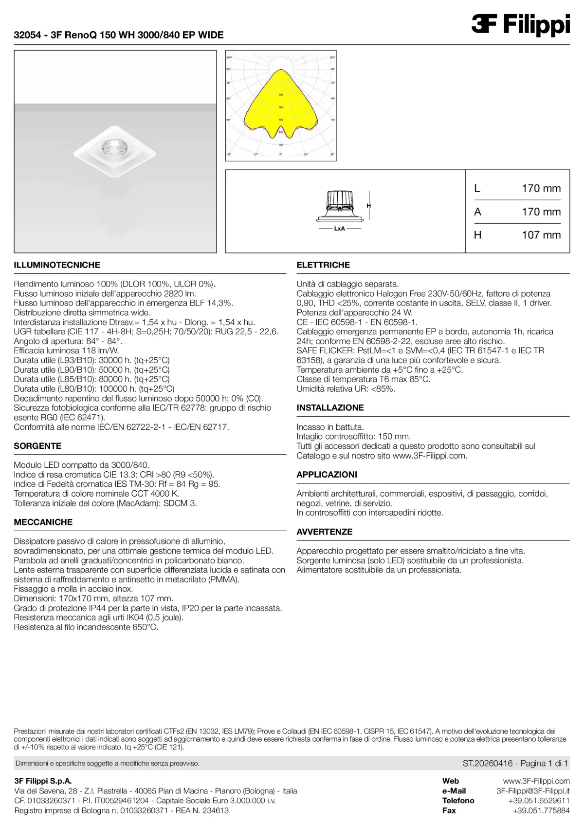 32054 - 3F RenoQ 150 WH 3000-840 EP WIDE - Datasheet - it