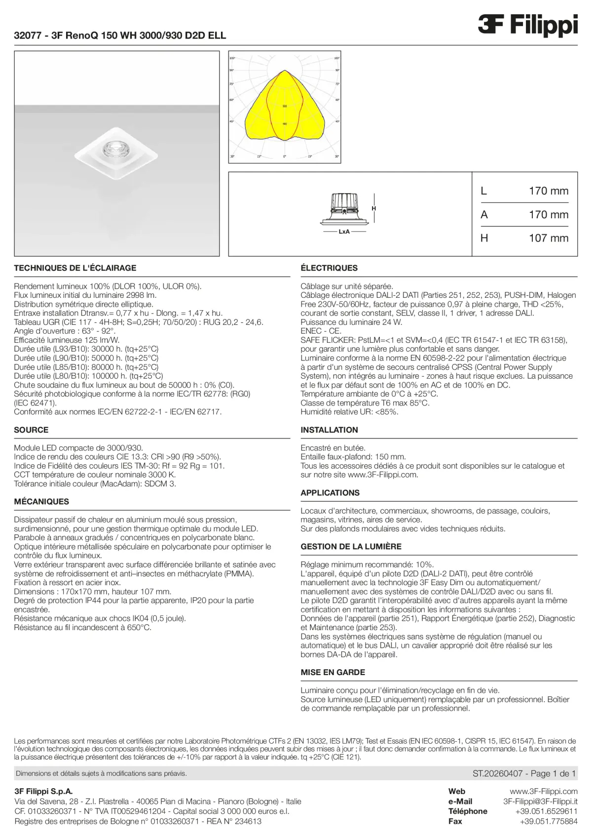 32077 - 3F RenoQ 150 WH 3000-930 D2D ELL - Datasheet - fr