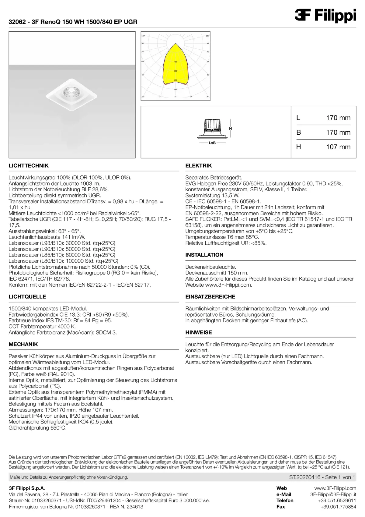 32062 - 3F RenoQ 150 WH 1500-840 EP UGR - Datasheet - de